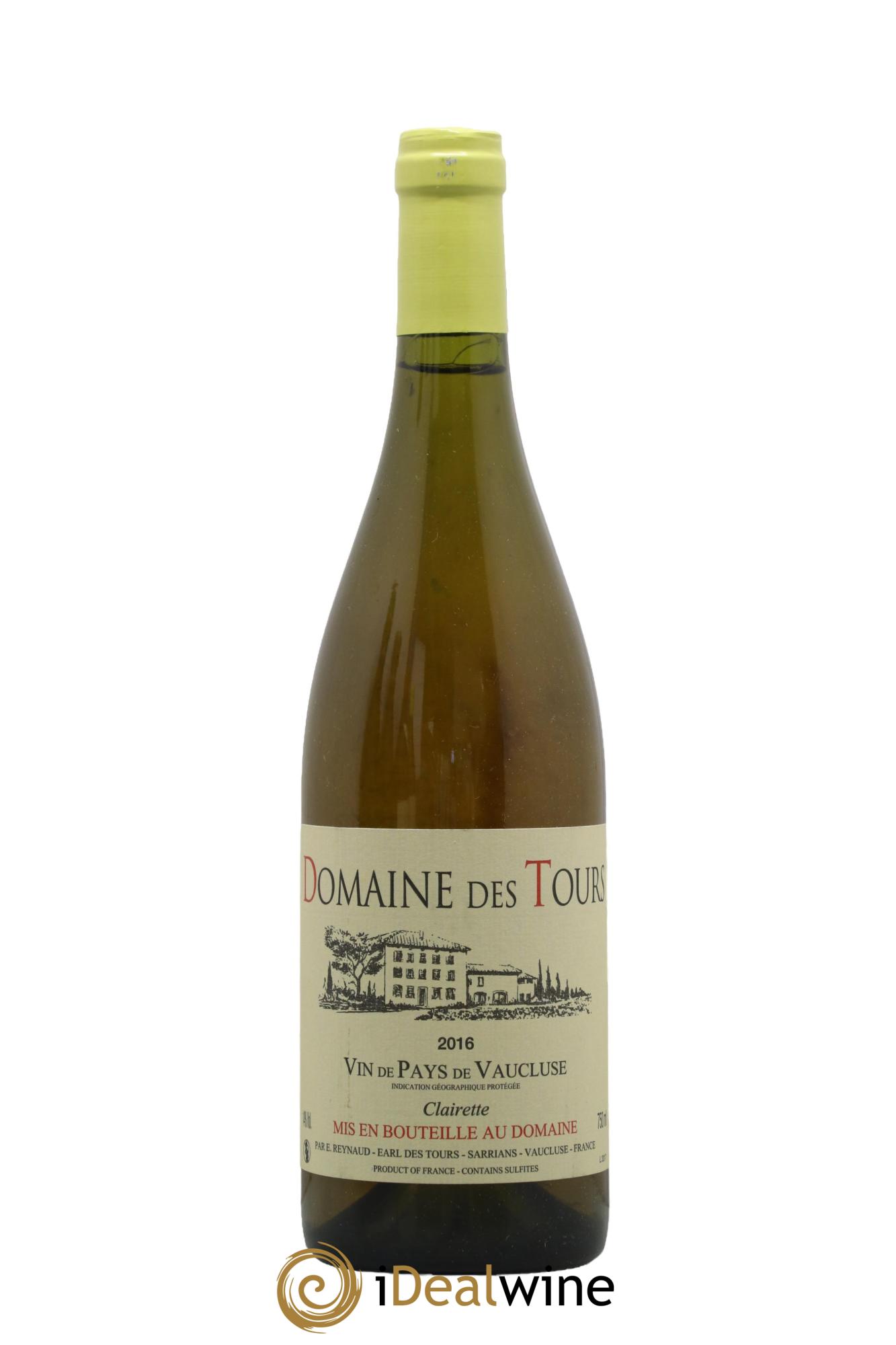 IGP Vaucluse (Vin de Pays de Vaucluse) Domaine des Tours Clairette Emmanuel Reynaud 2016 - Lotto di 1 bottiglia - 0