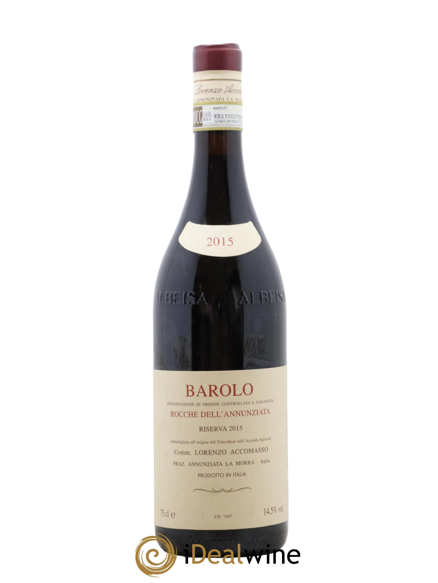 Barolo DOCG Rocche dell'Annunziata Riserva Lorenzo Accomasso 2015 - Lot de 1 bouteille - 0