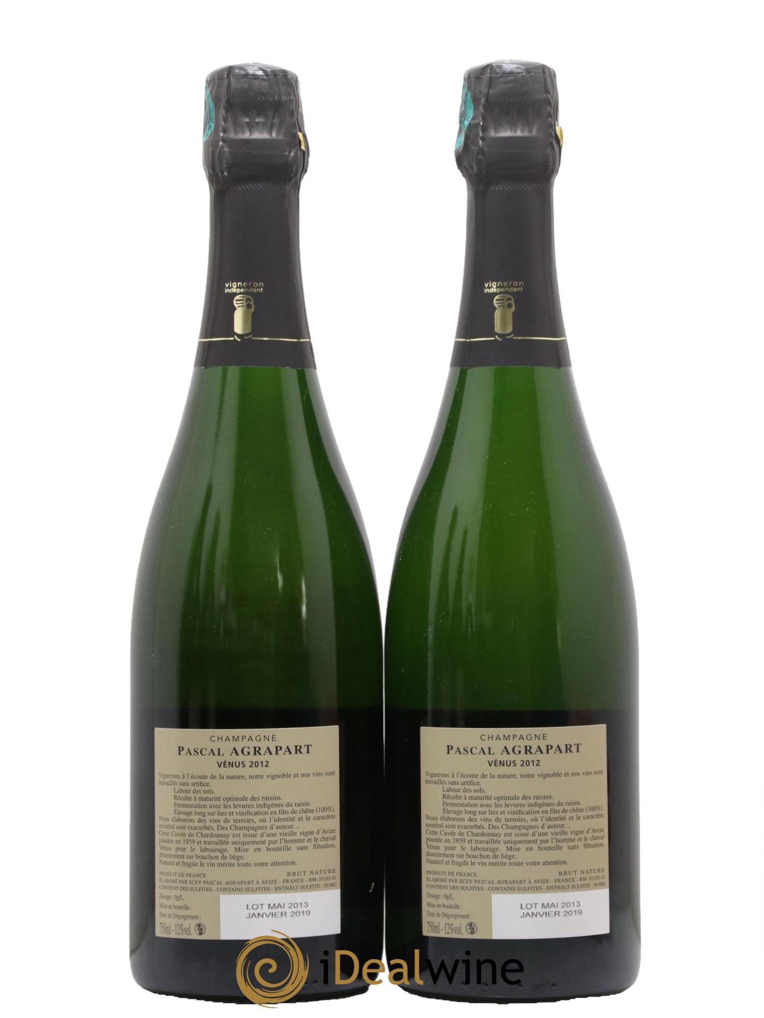 Brut Nature Blanc de Blancs Vénus Pascal Agrapart 2012 - Lot de 2 bouteilles - 1