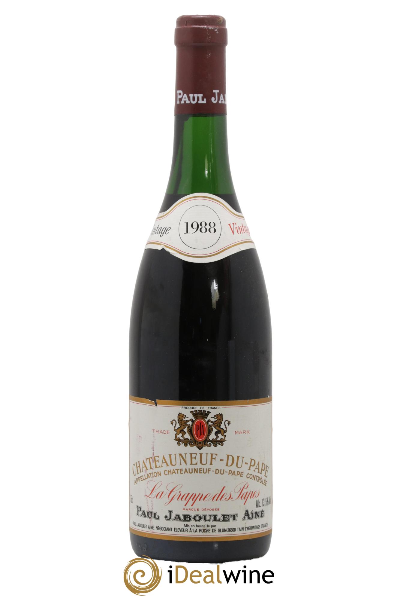 Châteauneuf-du-Pape La Grappe des Papes Paul Jaboulet Ainé 1988 - Lot of 1 bottle - 0