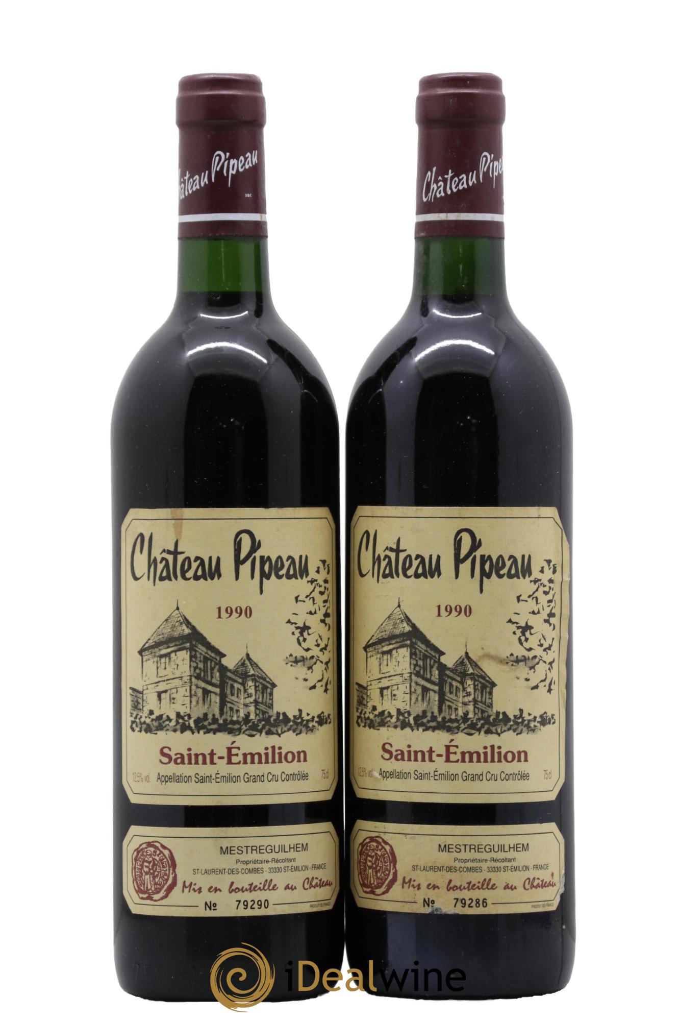 Château Pipeau  1990 - Posten von 2 Flaschen - 0