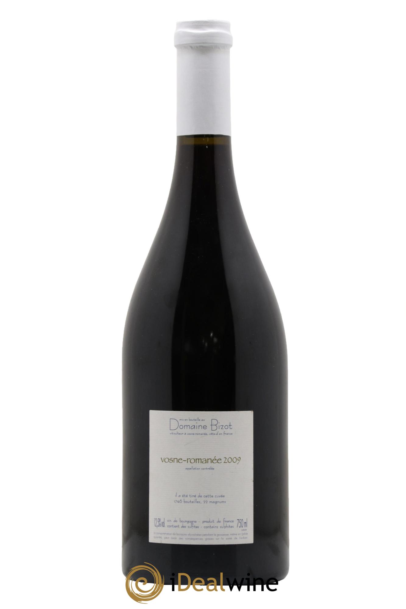 Vosne-Romanée Bizot (Domaine) 2009 - Lot de 1 bouteille - 1