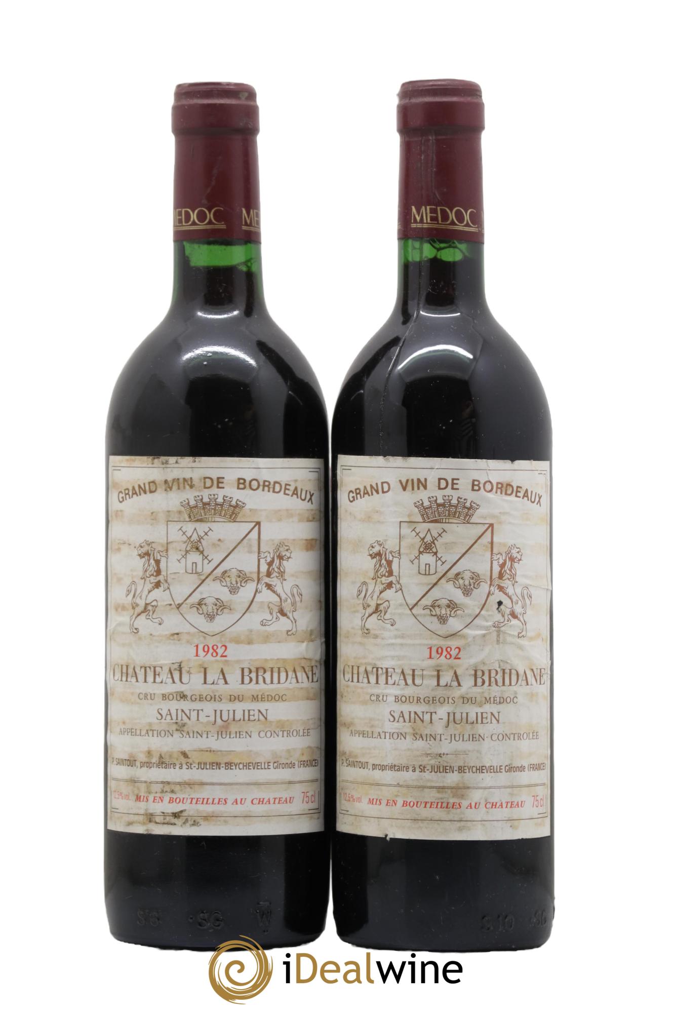 Château la Bridane Cru Bourgeois 1982 - Lot de 2 bouteilles - 0