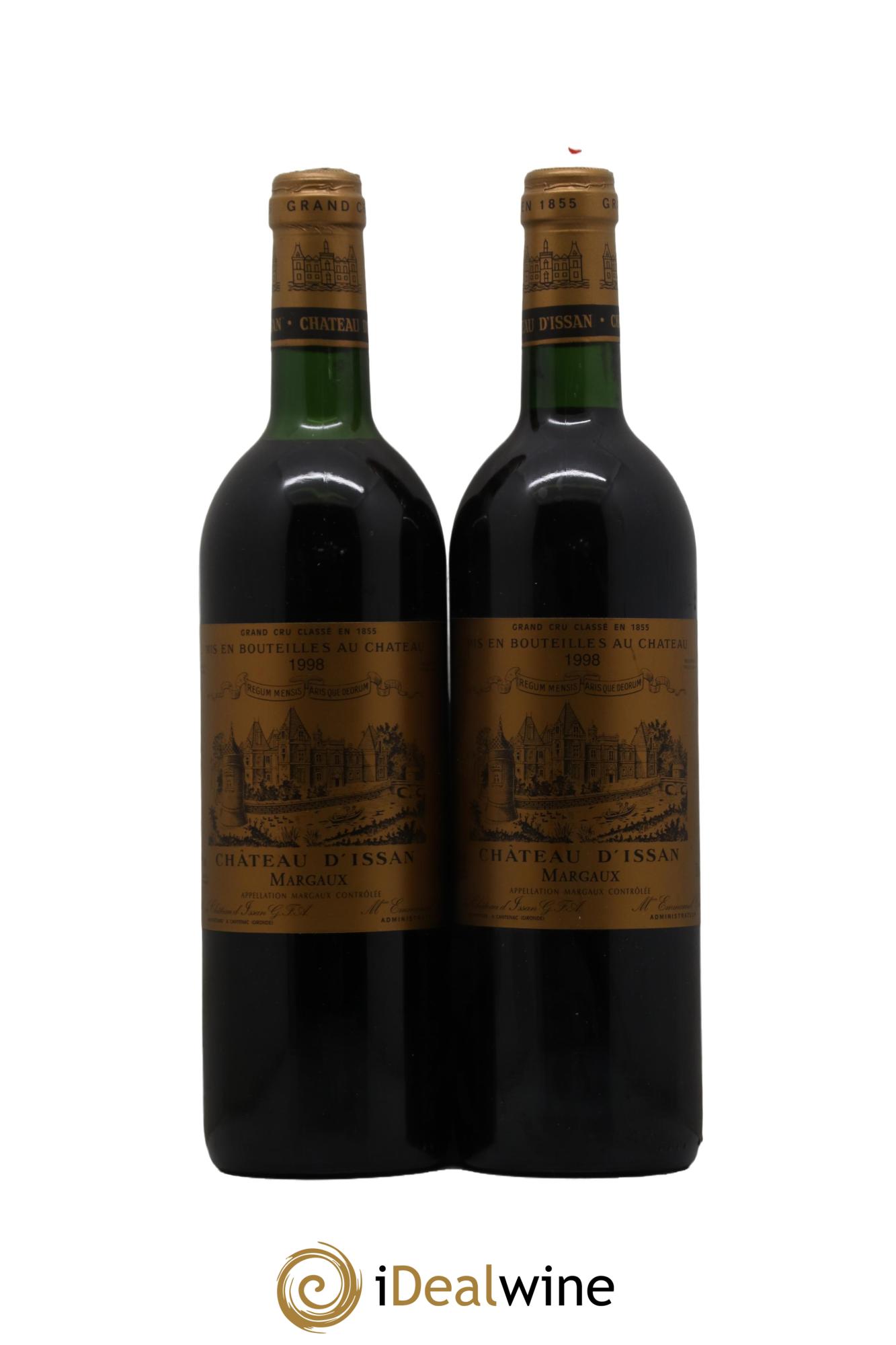 Château d'Issan 3ème Grand Cru Classé  1998 - Lot de 2 bouteilles - 0