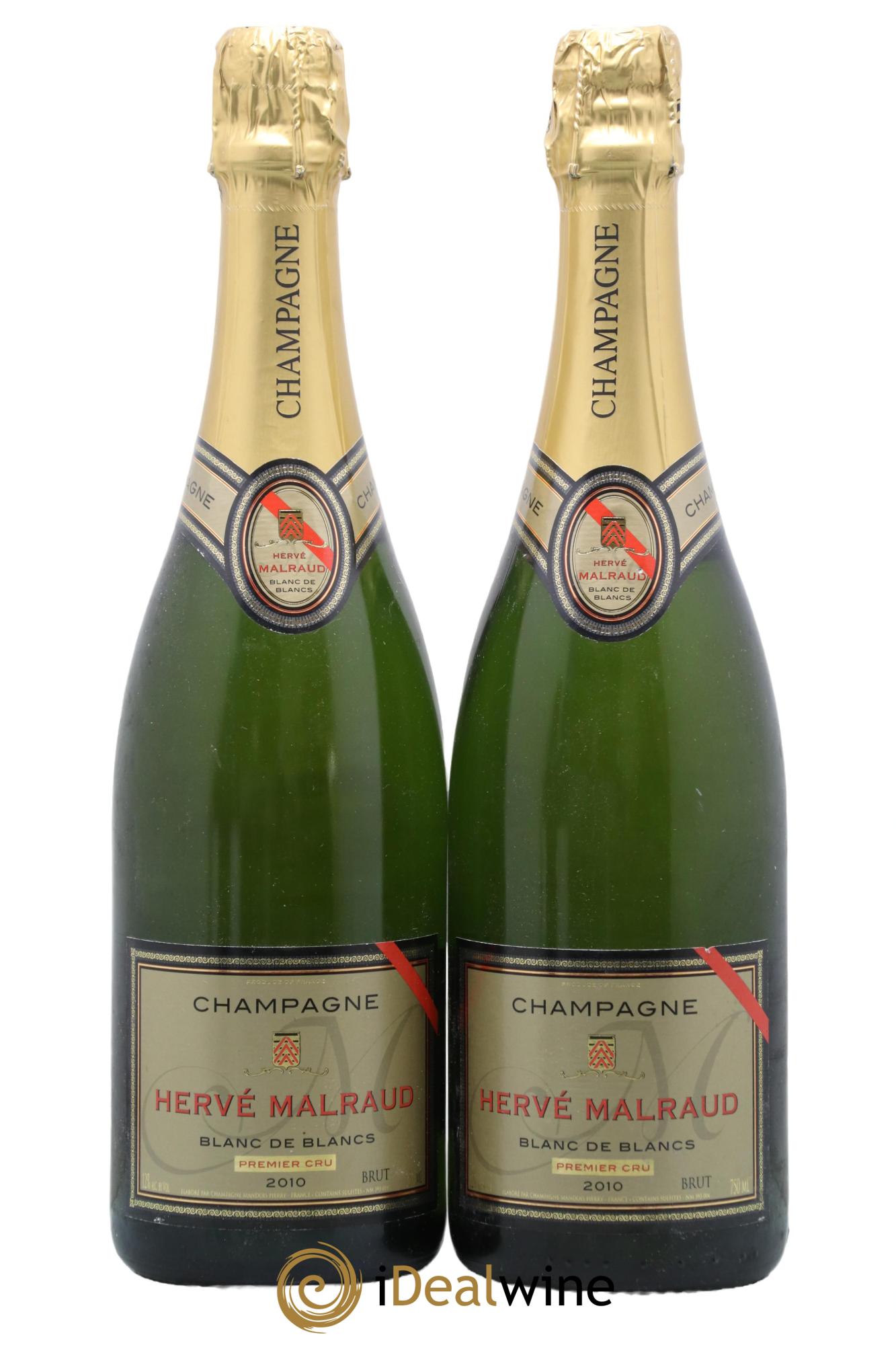 Champagne Premier Cru Blanc de Blancs Hervé Malraud 2010 - Lot de 2 bouteilles - 0