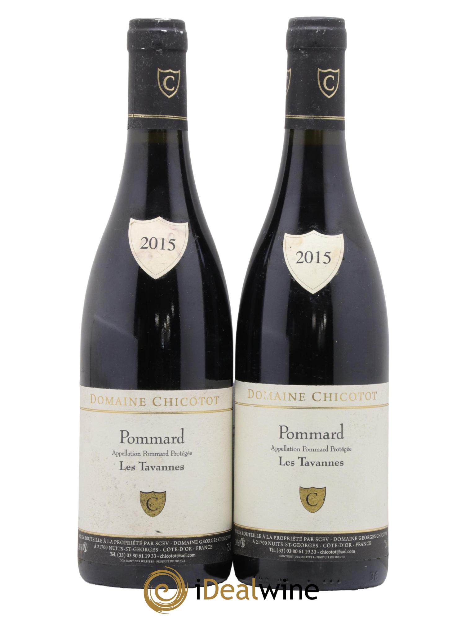 Pommard Les Tavanes Domaine Chicotot 2015 - Lot de 2 bouteilles - 0