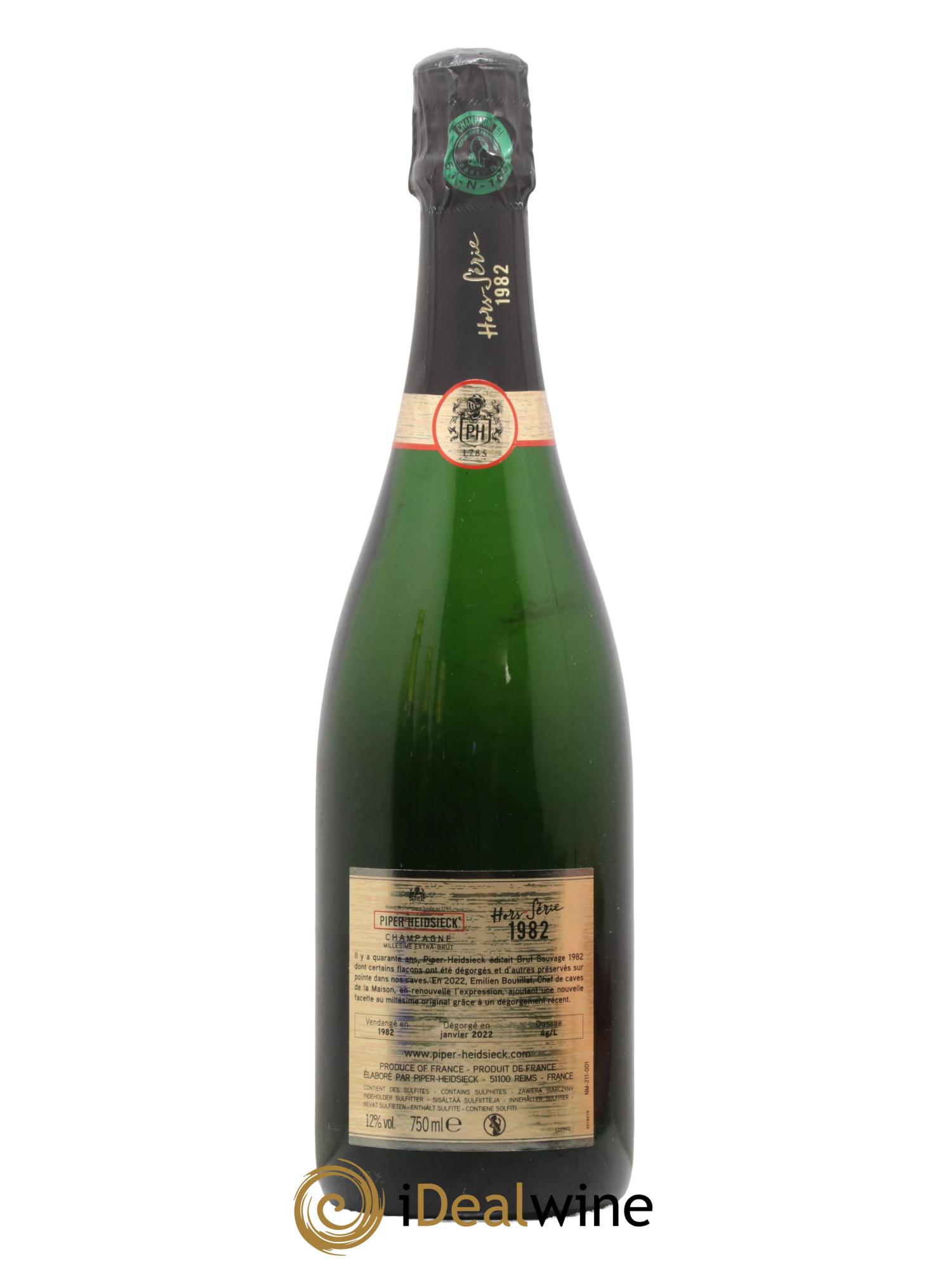 Champagne Extra-Brut Hors Série Piper Heidsieck 1982 - Lotto di 1 bottiglia - 1