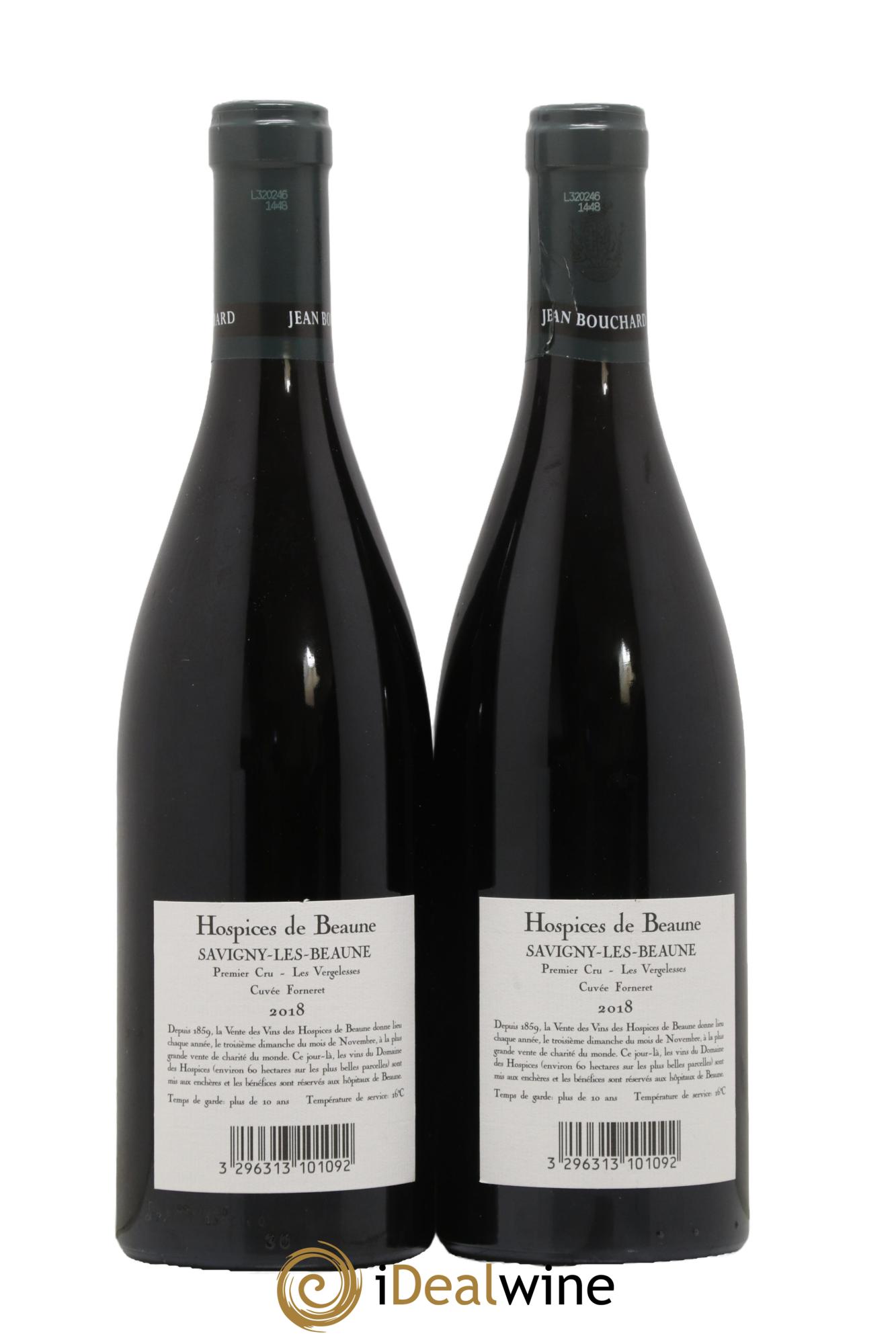 Savigny-lès-Beaune 1er Cru Les Vergelesses Cuvée Forneret Hospices de Beaune Jean Bouchard 2018 - Lot of 2 bottles - 1