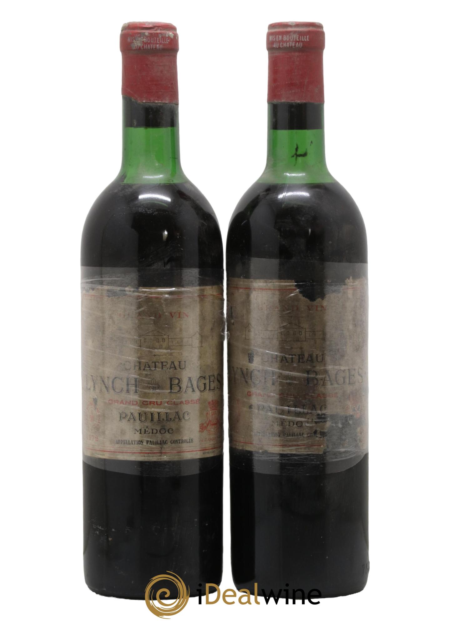 Château Lynch Bages 5ème Grand Cru Classé 1972 - Lot de 2 bouteilles - 0