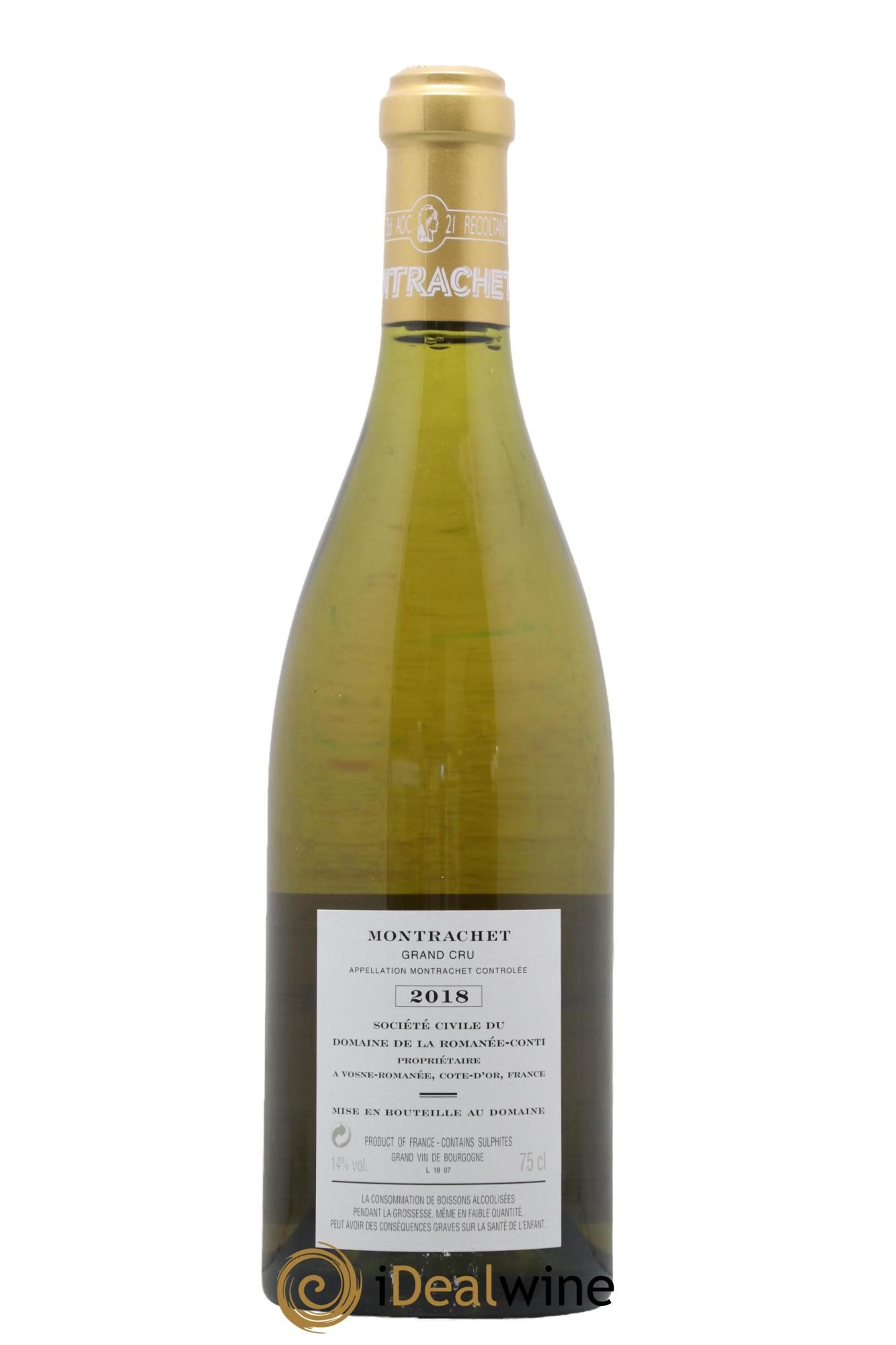 Montrachet Grand Cru Domaine de la Romanée-Conti 2018 - Lot of 1 bottle - 1