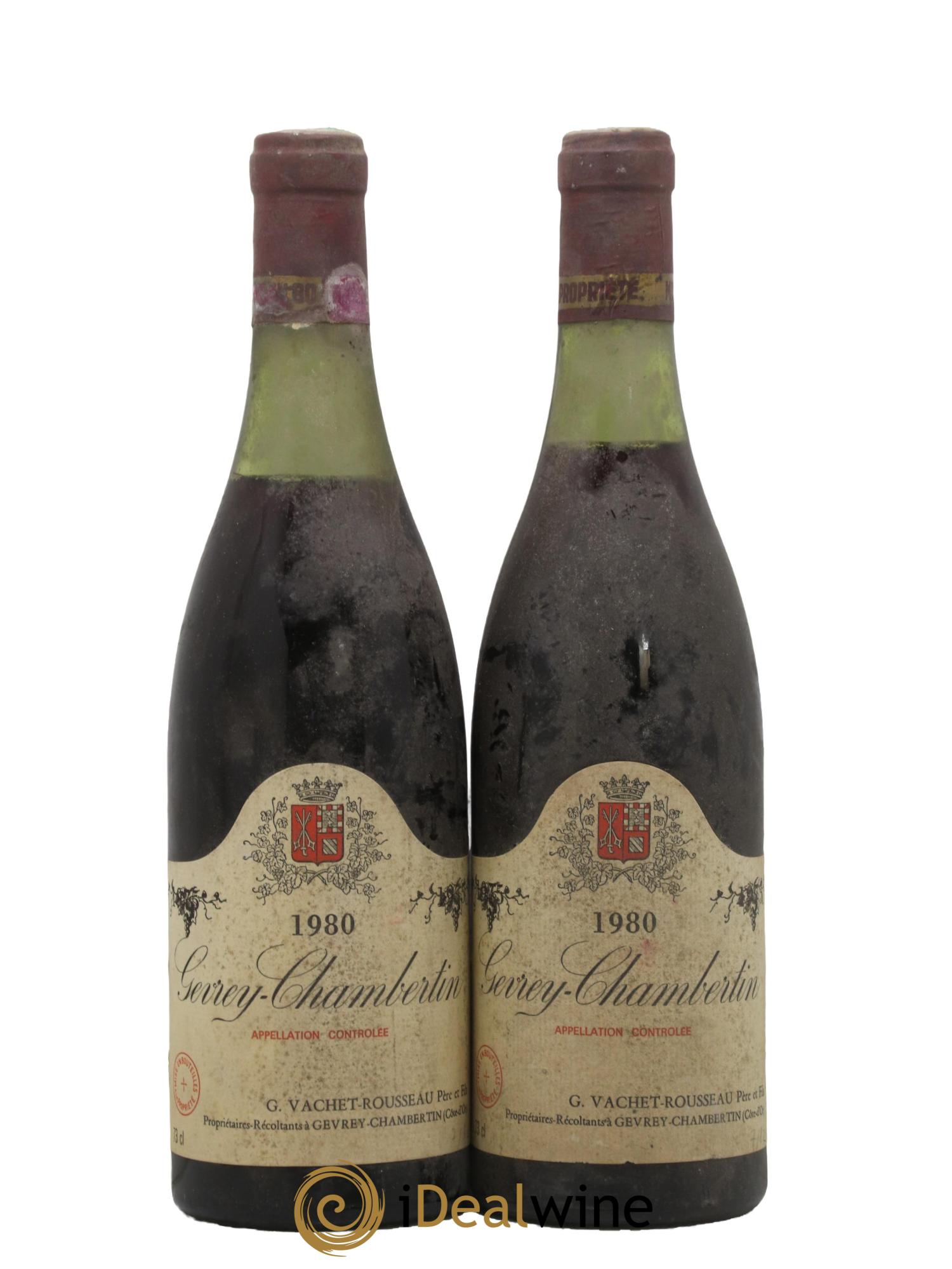 Gevrey-Chambertin Domaine Vachet-Rousseau 1980 - Lot de 2 bouteilles - 0