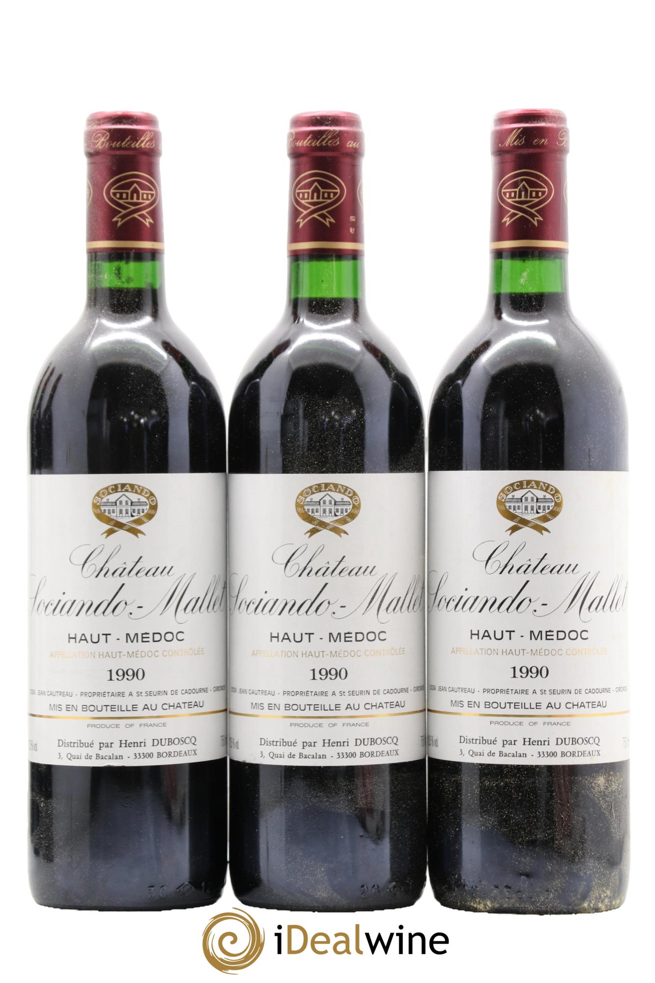 Château Sociando Mallet 1990 - Posten von 12 Flaschen - 3