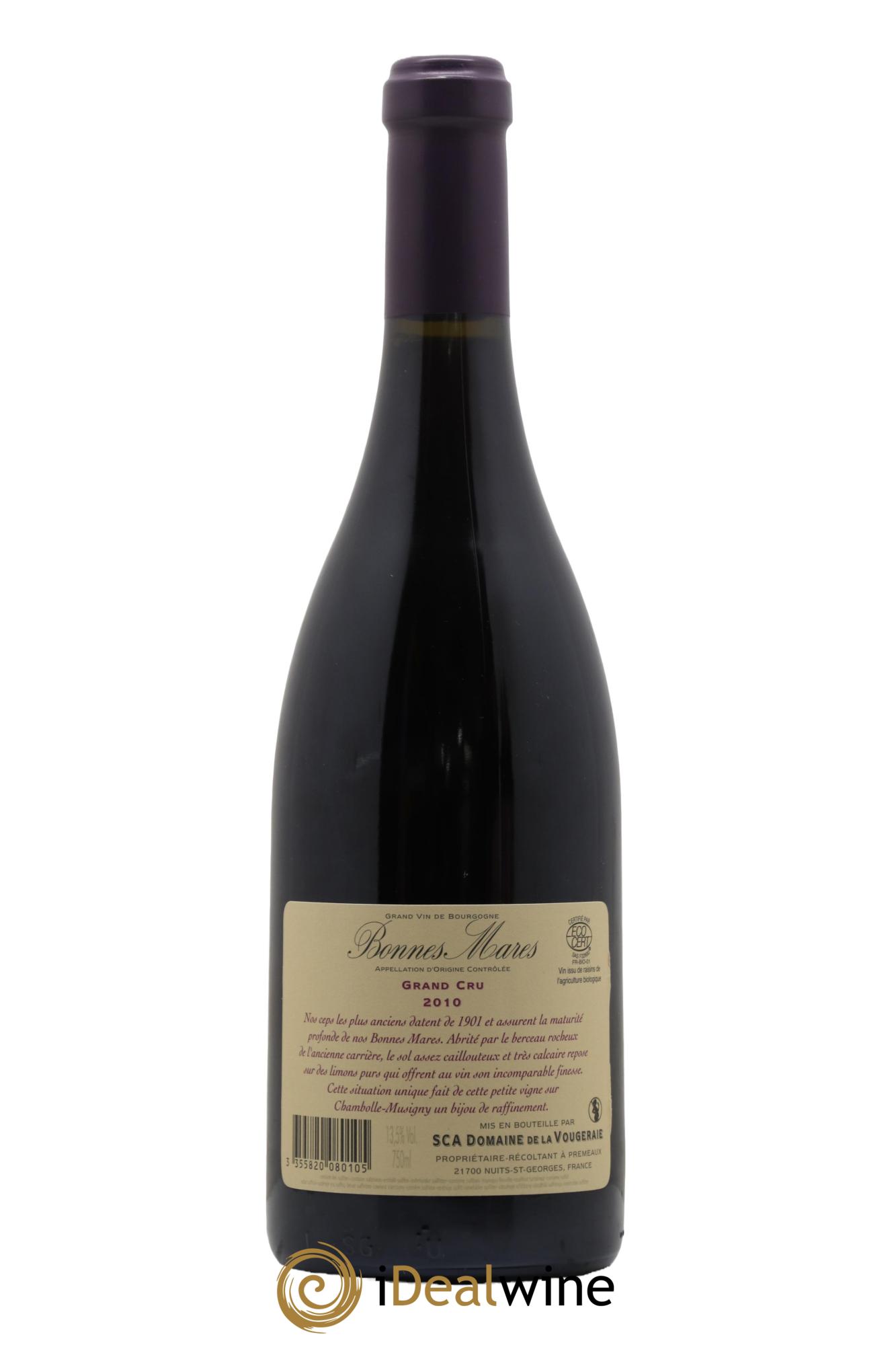 Bonnes-Mares Grand Cru La Vougeraie  2010 - Lot de 1 bouteille - 1