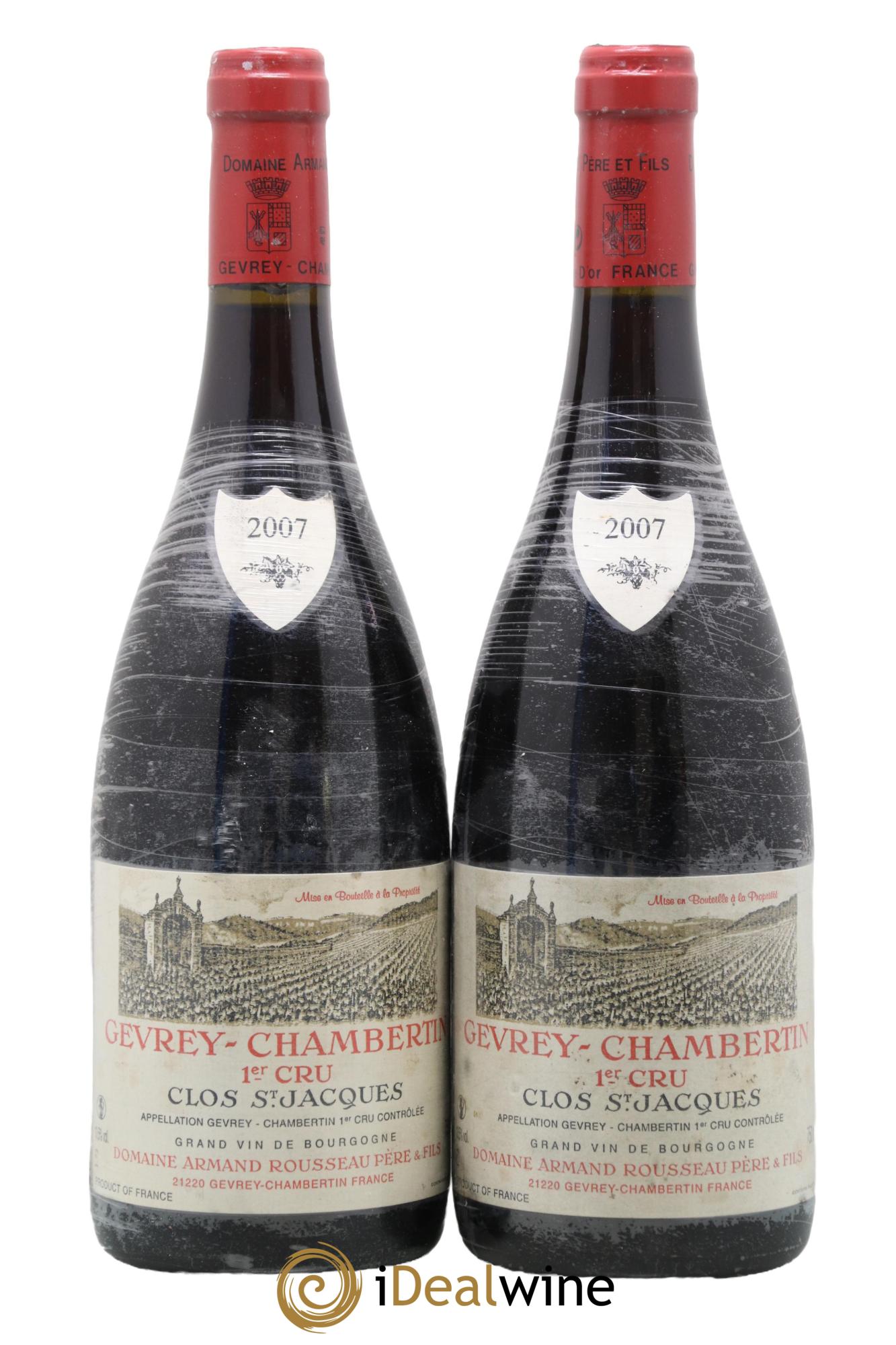 Gevrey-Chambertin 1er Cru Clos Saint-Jacques Armand Rousseau (Domaine) 2007 - Lot de 2 bouteilles - 0