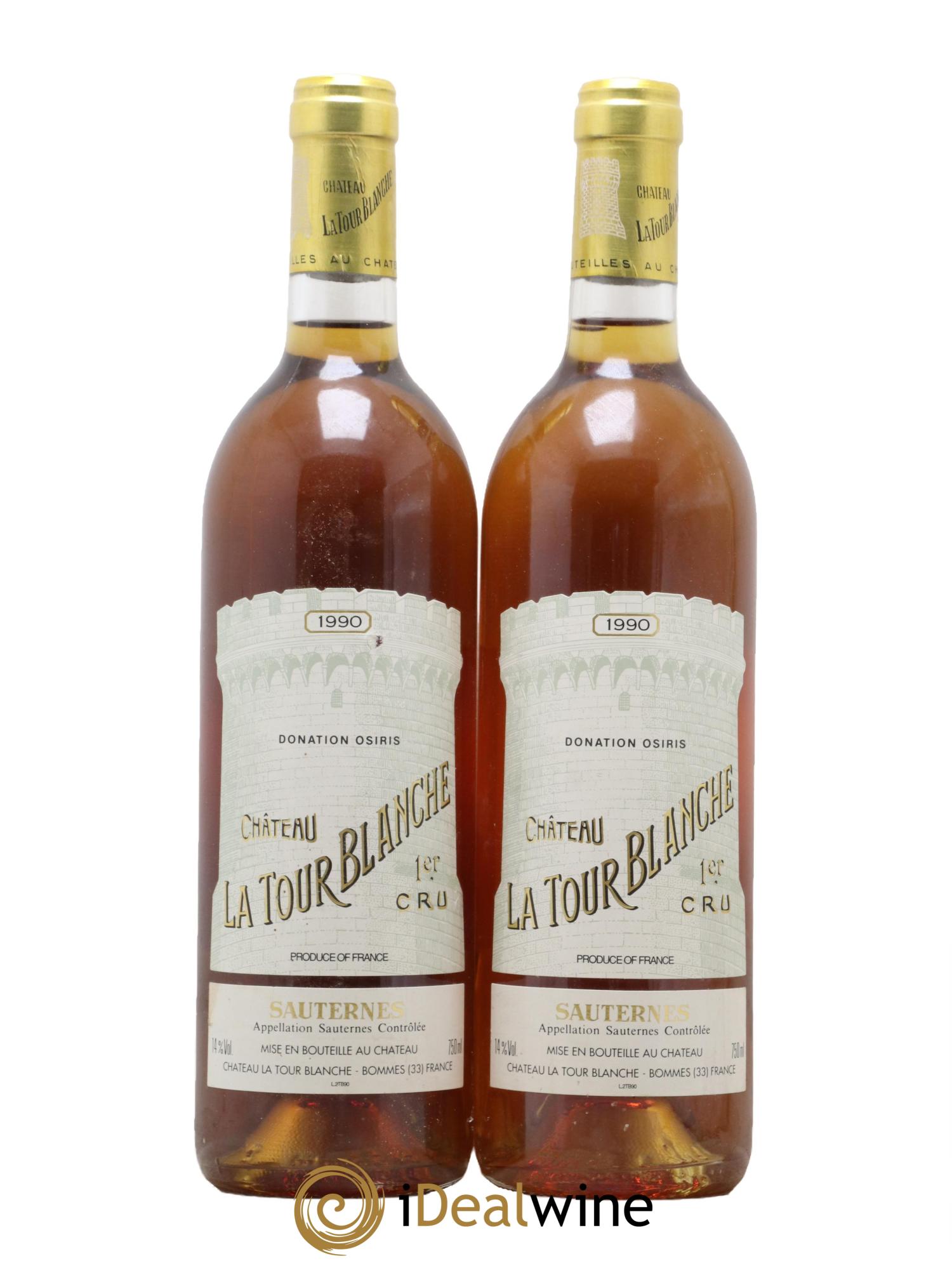 Château la Tour Blanche 1er Grand Cru Classé 1990 - Posten von 2 Flaschen - 0