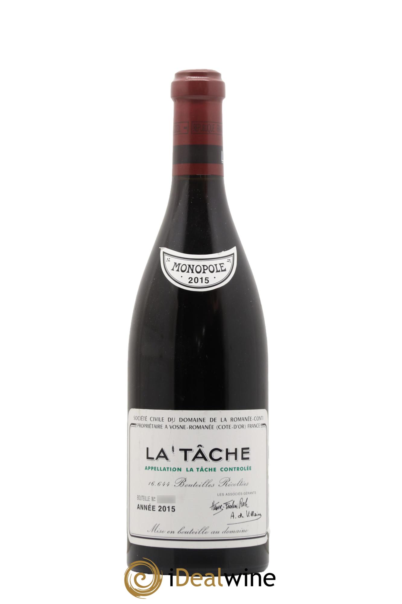 La Tâche Grand Cru Domaine de la Romanée-Conti 2015 - Posten von 1 Flasche - 0