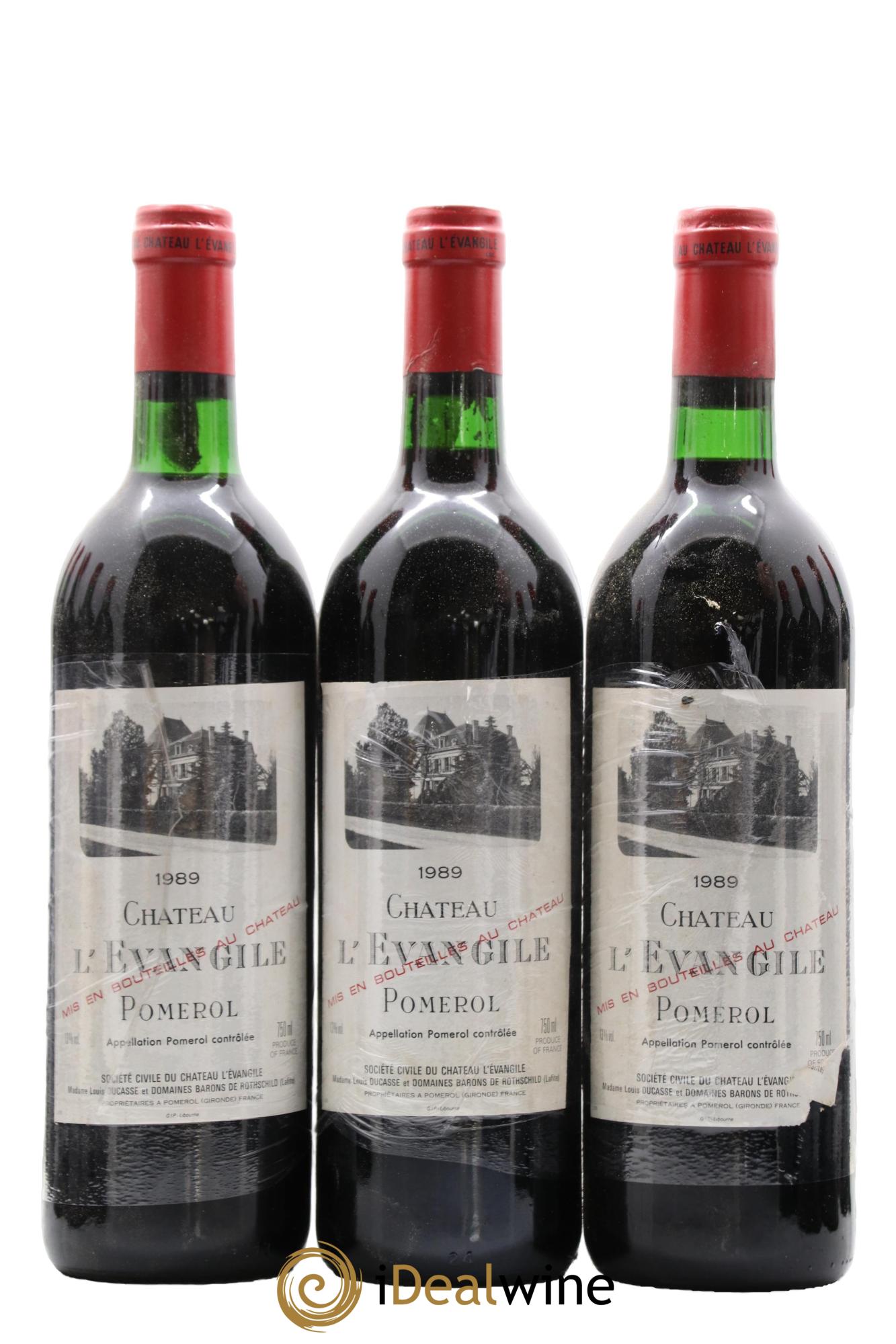 Château l' Évangile 1989 - Lot de 12 bouteilles - 2