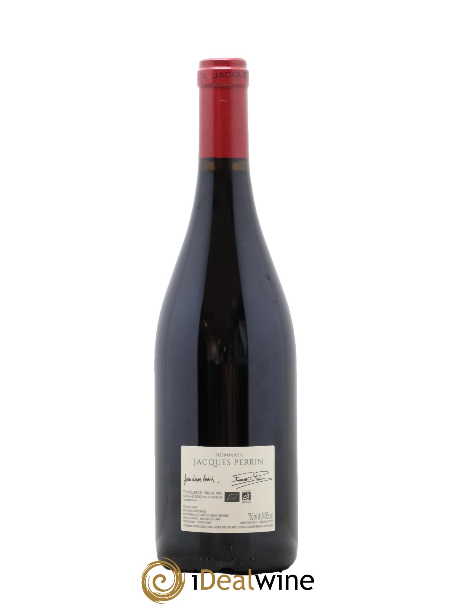 Châteauneuf-du-Pape Château de Château de Beaucastel Hommage à Jacques Perrin Famille Perrin 2019 - Lot de 1 bouteille - 1