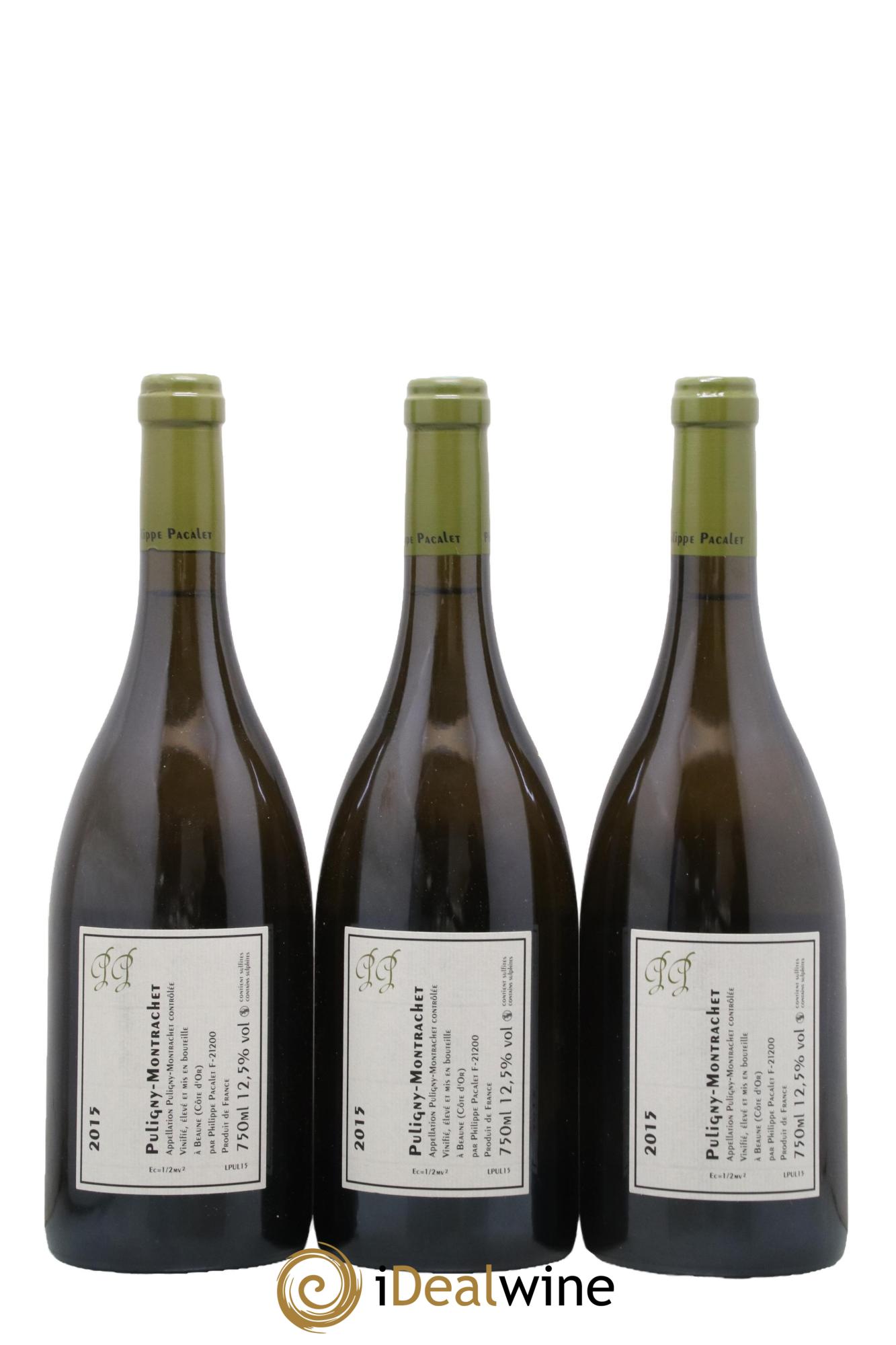 Puligny-Montrachet Philippe Pacalet 2015 - Lot de 3 bouteilles - 1