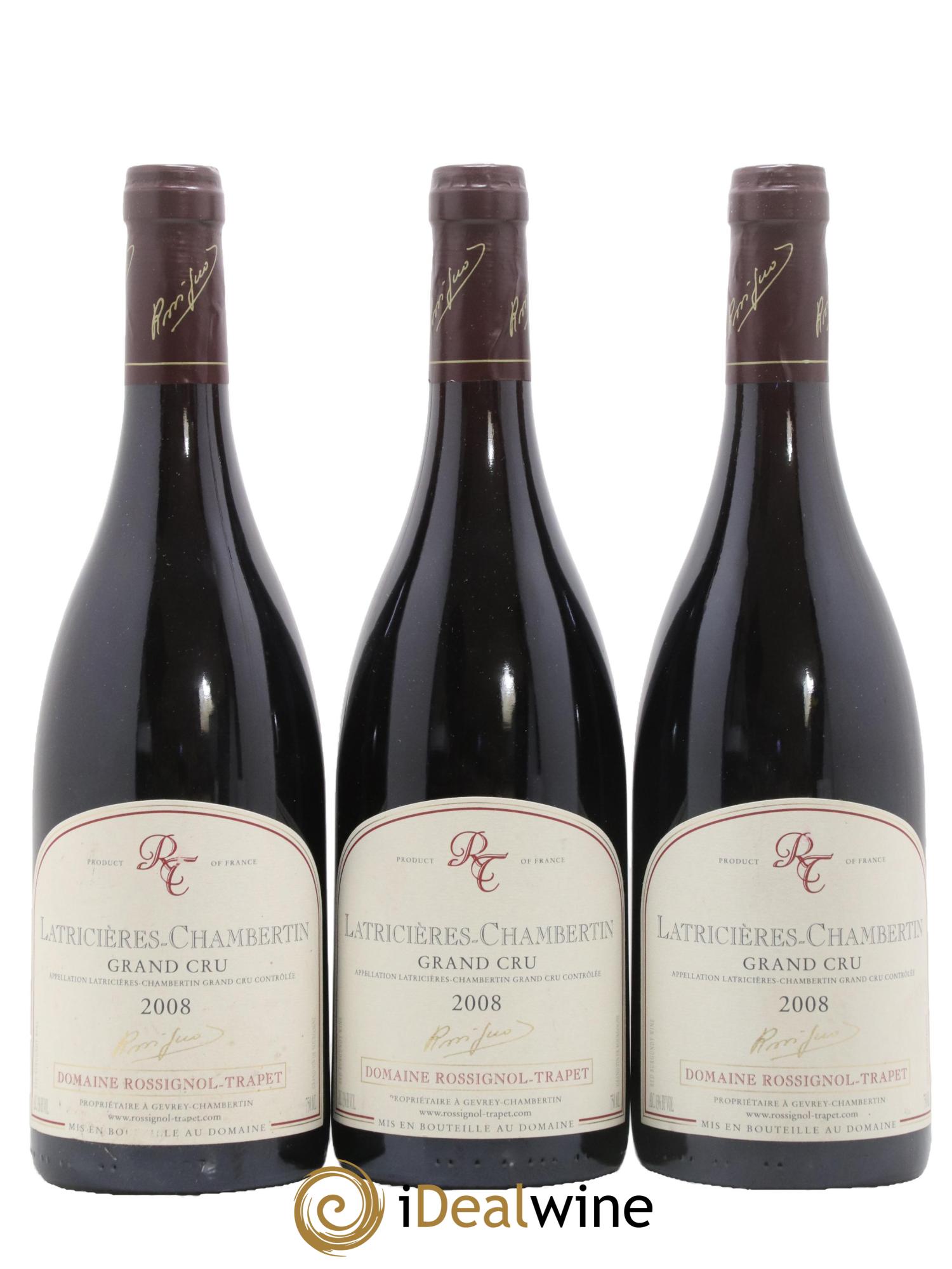 Latricières-Chambertin Grand Cru Rossignol-Trapet (Domaine) 2008 - Lot de 3 bouteilles - 0