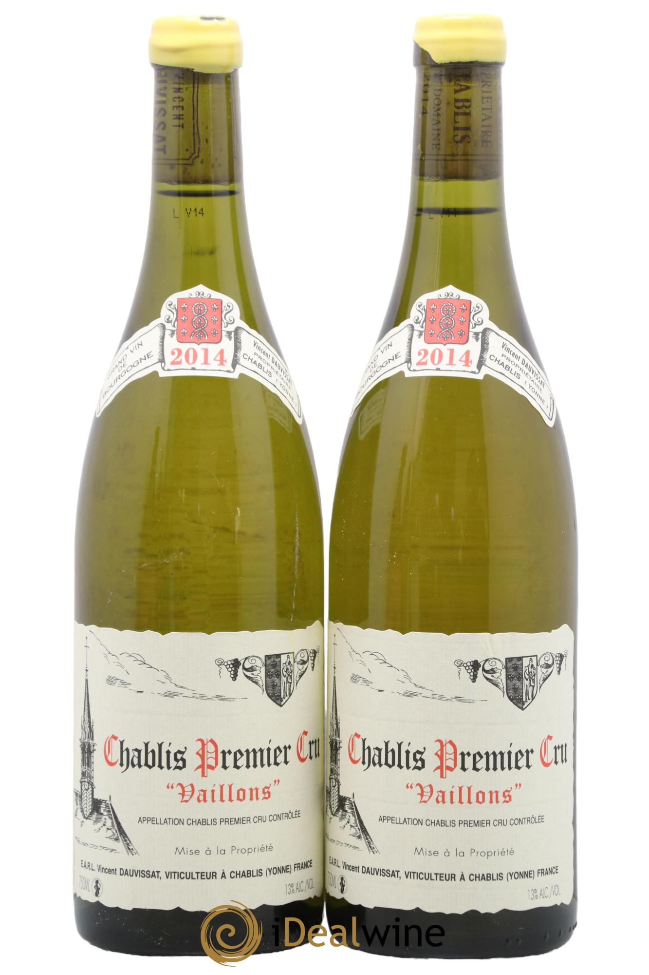 Chablis 1er Cru Vaillons Vincent Dauvissat (Domaine) 2014 - Lot de 2 bouteilles - 0