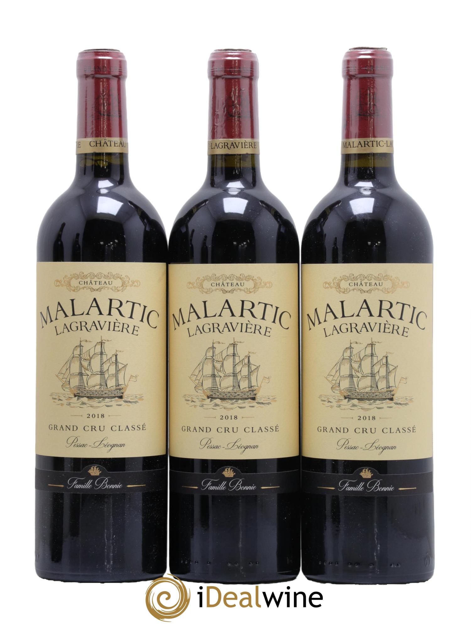 Château Malartic-Lagravière Cru Classé de Graves  2018 - Lot de 3 bouteilles - 0