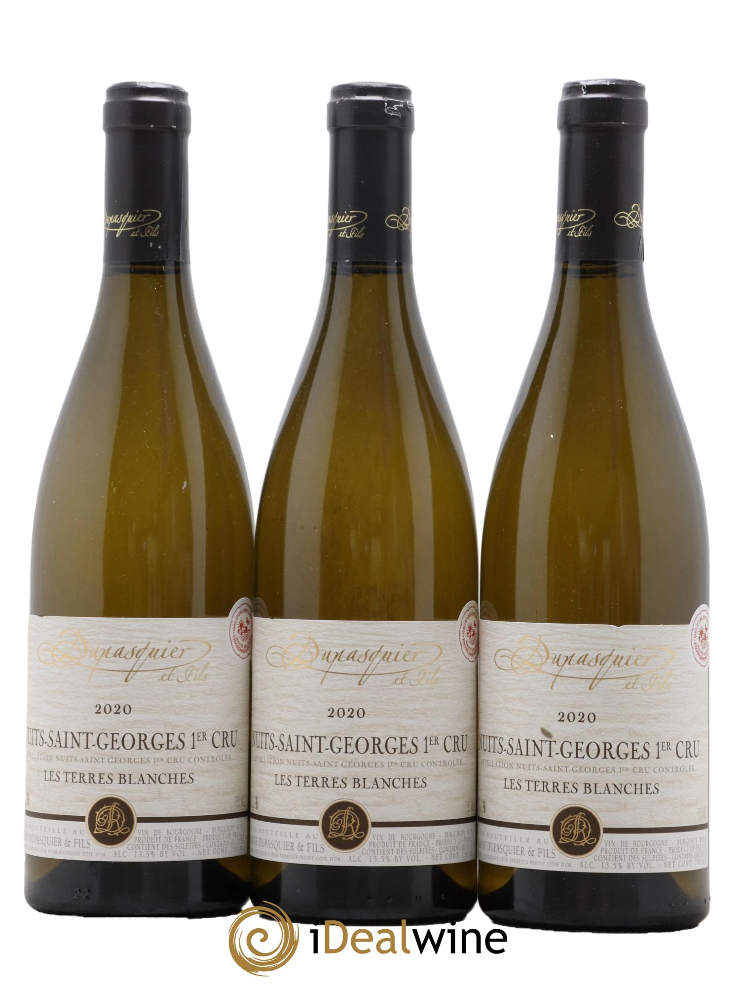 Nuits Saint-Georges 1er Cru Les Terres Blanches Domaine Dupasquier et Fils 2020 - Lot of 3 bottles - 0