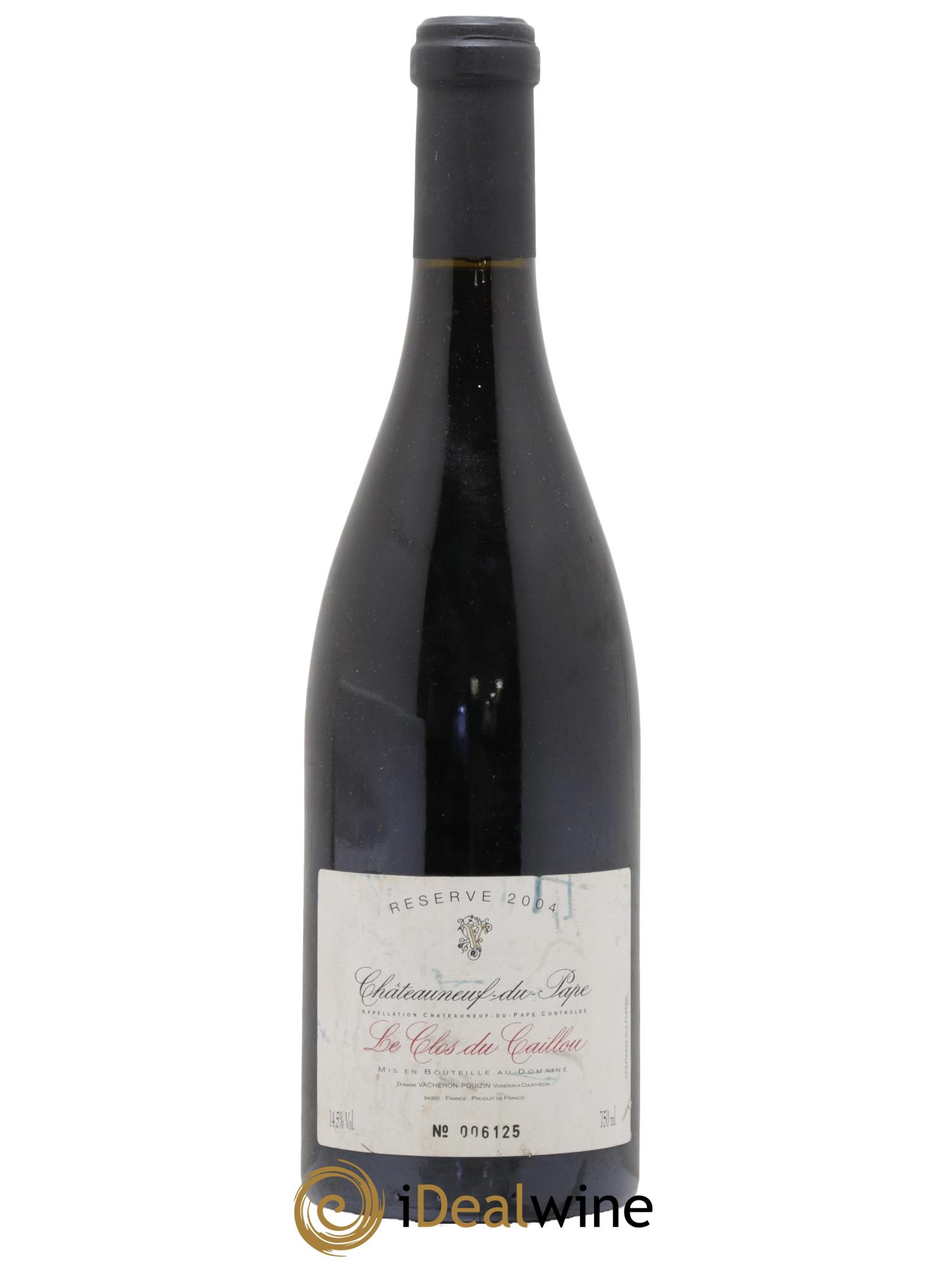 Châteauneuf-du-Pape Domaine Le Clos du Caillou Réserve Sylvie Vacheron 2004 - Lot de 1 bouteille - 0