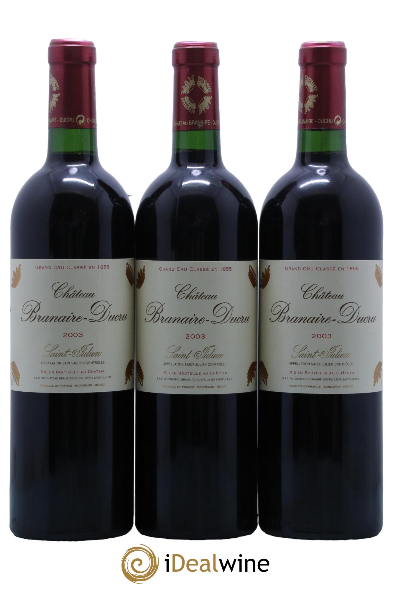 Château Branaire Ducru 4ème Grand Cru Classé  2003 - Lot de 12 bouteilles - 4