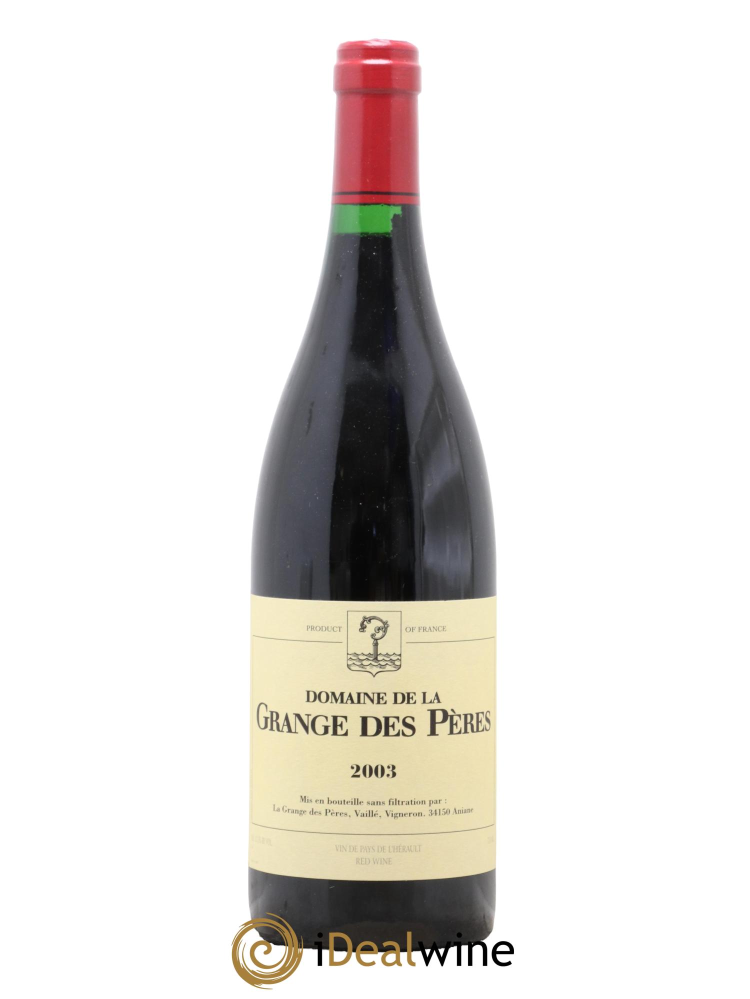 IGP Pays d'Hérault Grange des Pères Laurent Vaillé  2003 - Posten von 1 Flasche - 0