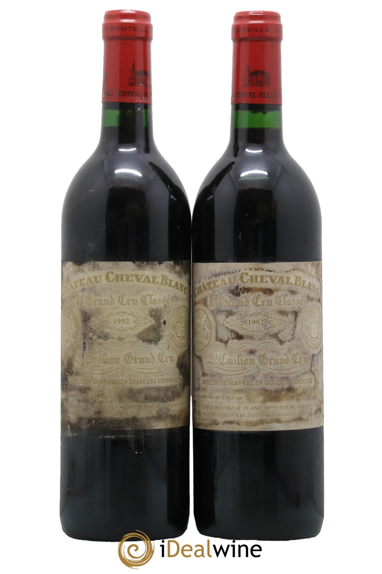 Château Cheval Blanc 1er Grand Cru Classé A 1992 - Lot of 2 bottles - 0