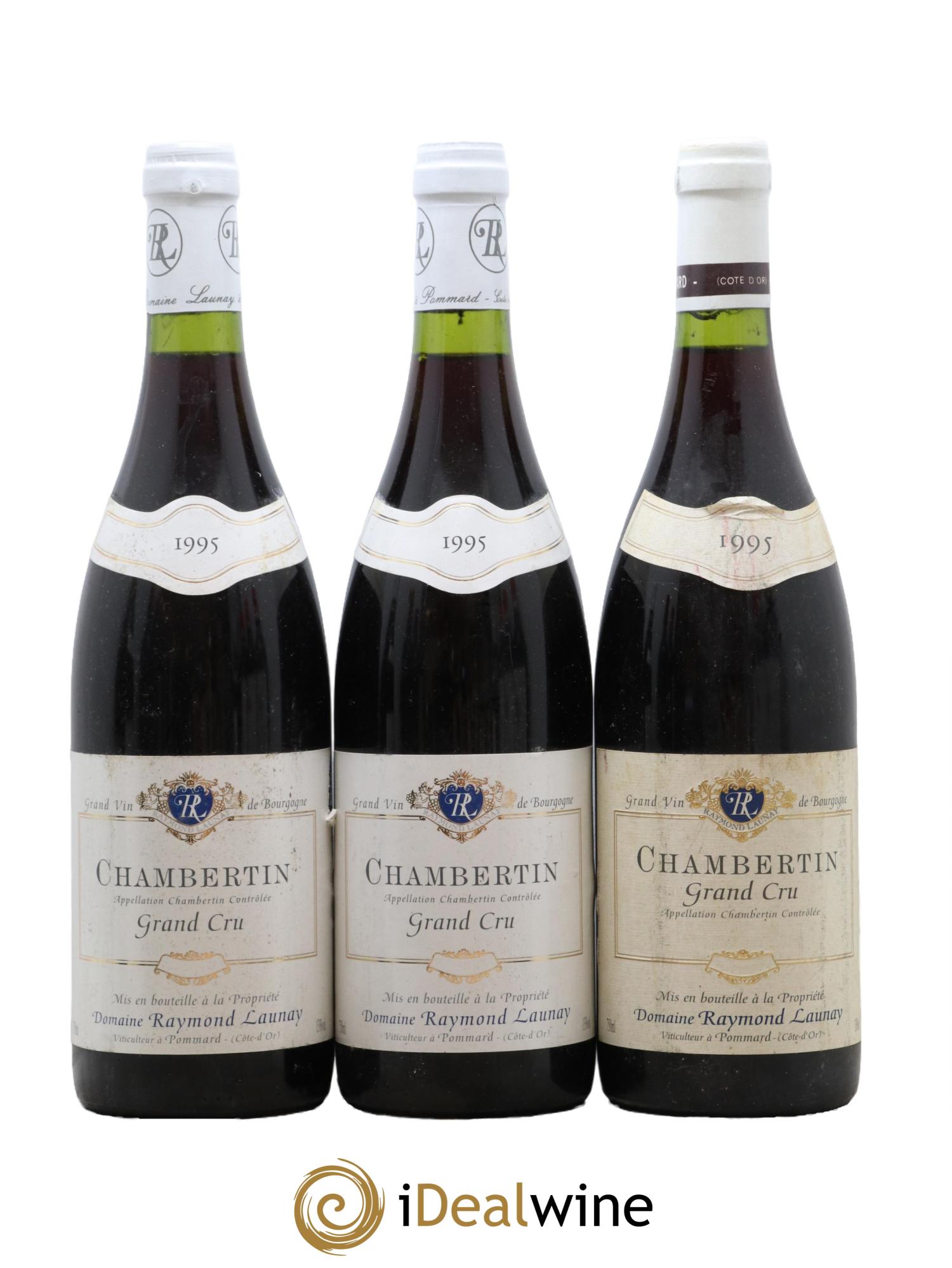 Chambertin Grand Cru Domaine Raymond Launay 1995 - Lot de 3 bouteilles - 0