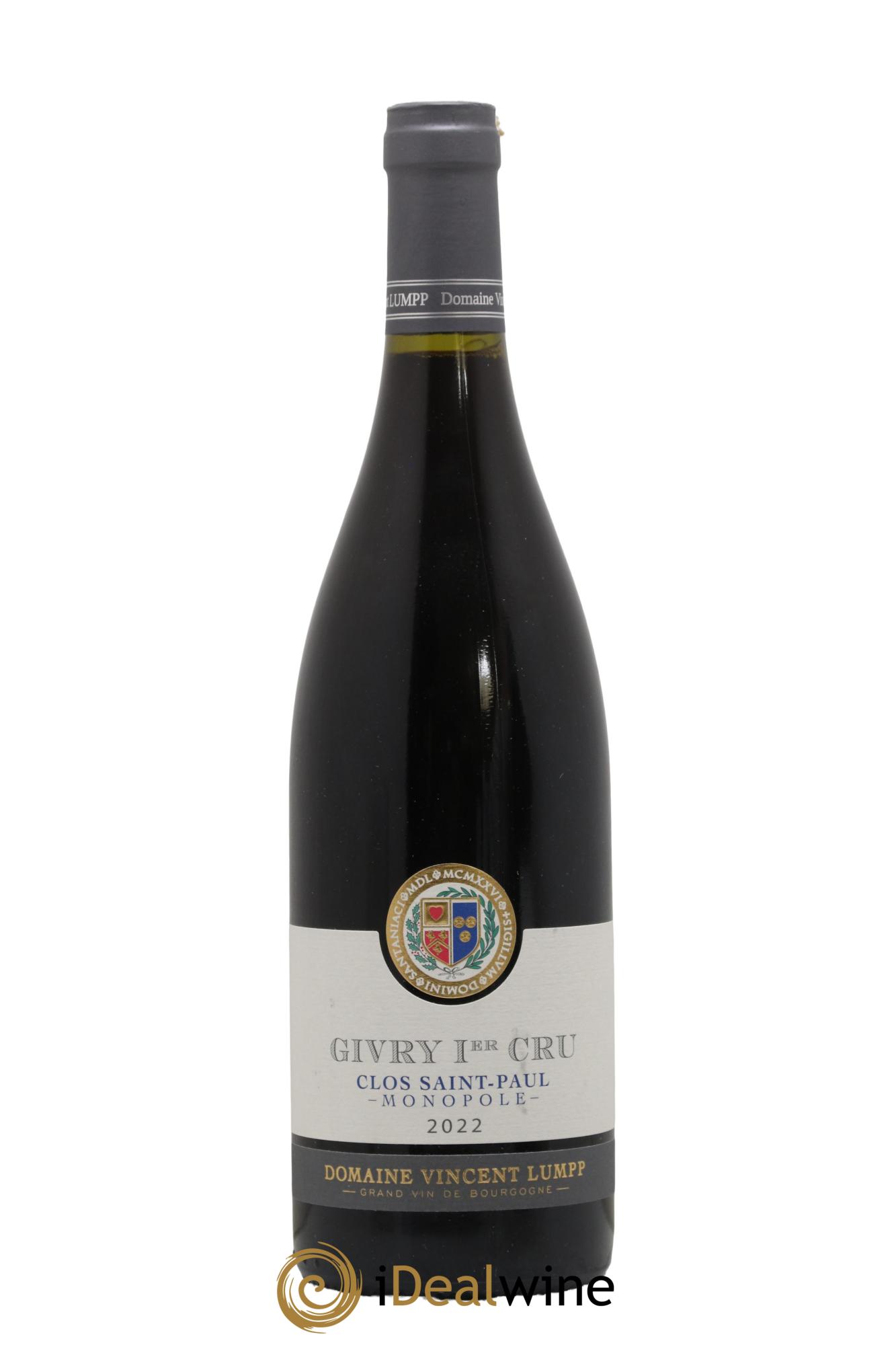 Givry 1Er Cru Clos Saint Paul Vincent Lumpp 2022 - Posten von 1 Flasche - 0