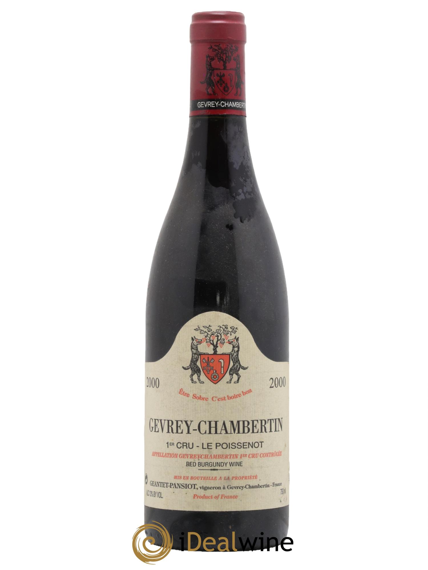 Gevrey-Chambertin 1er Cru Le Poissenot Geantet-Pansiot 2000 - Posten von 1 Flasche - 0