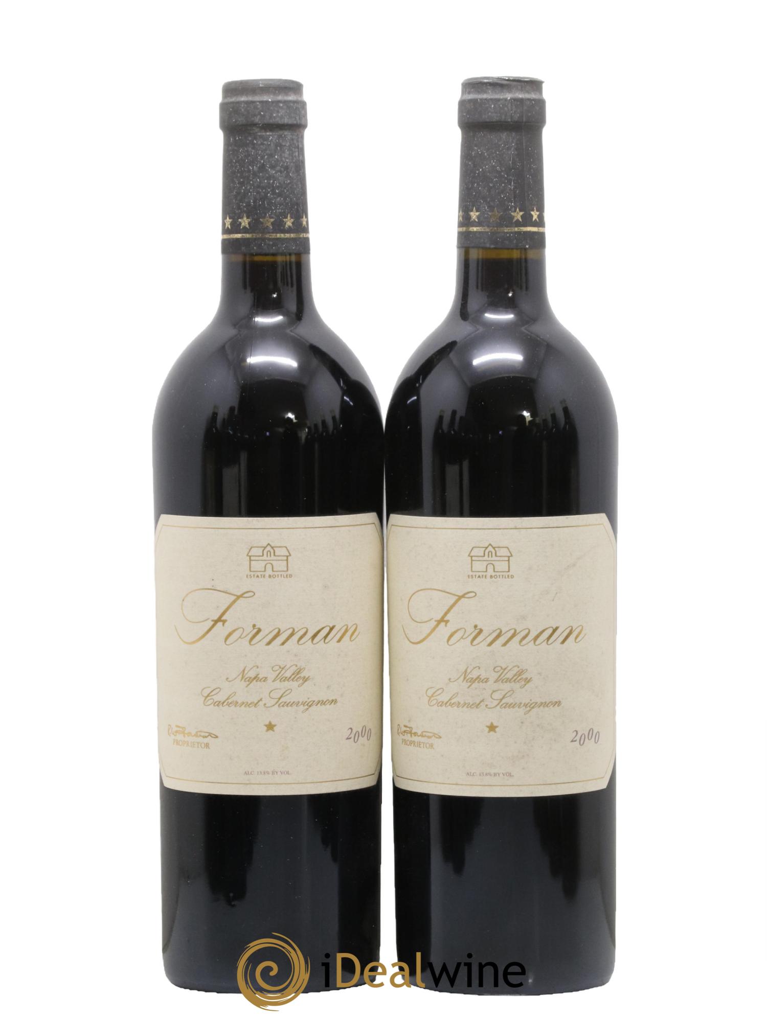 USA Napa Valley Cabernet Sauvignon Forman 2000 - Lot de 2 bouteilles - 0