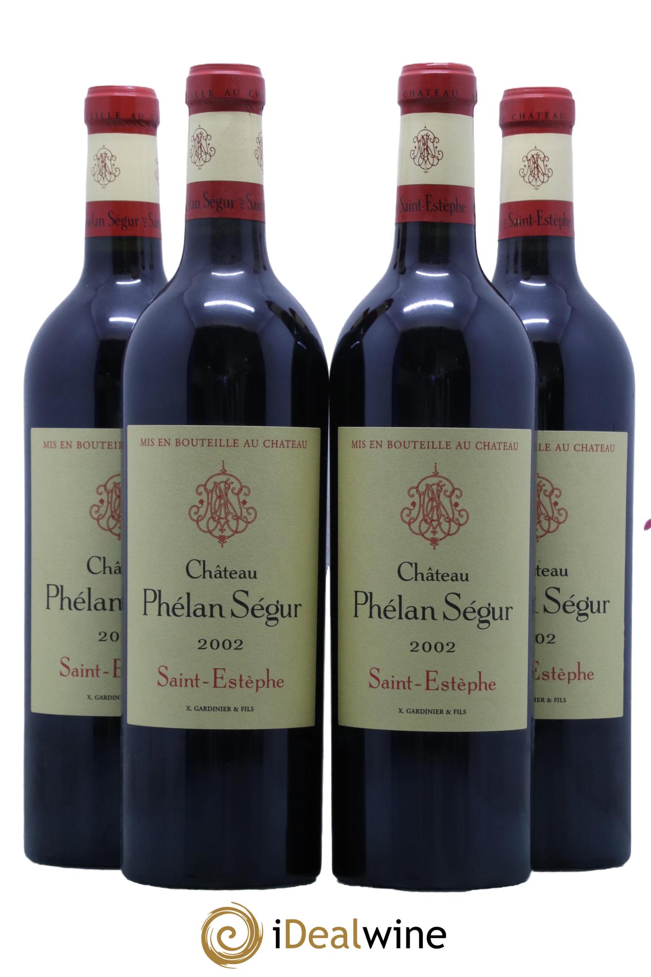 Château Phélan Ségur  2002 - Lot de 4 bouteilles - 0