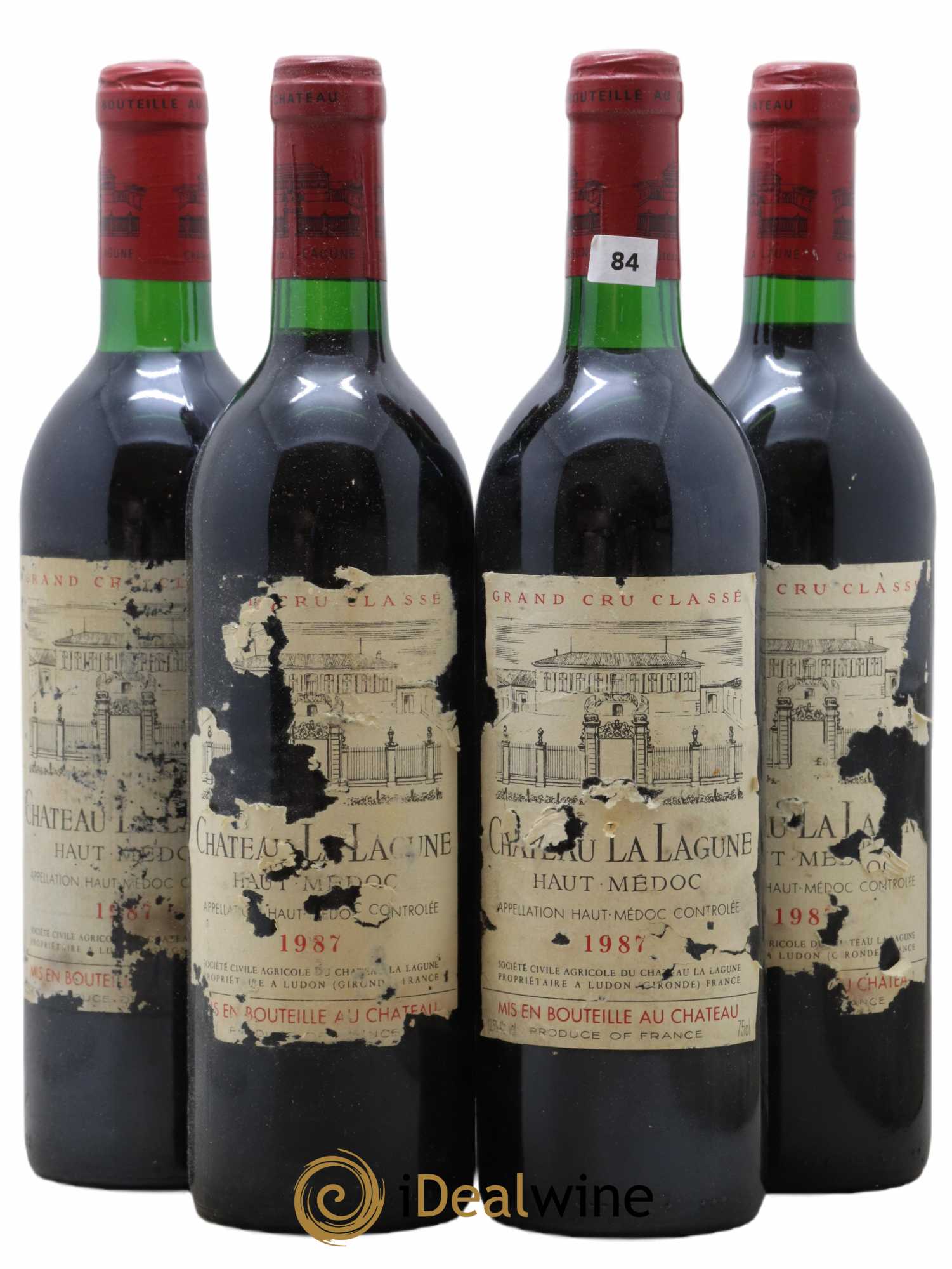 Château la Lagune 3ème Grand Cru Classé  1987 - Lotto di 4 bottiglie - 0