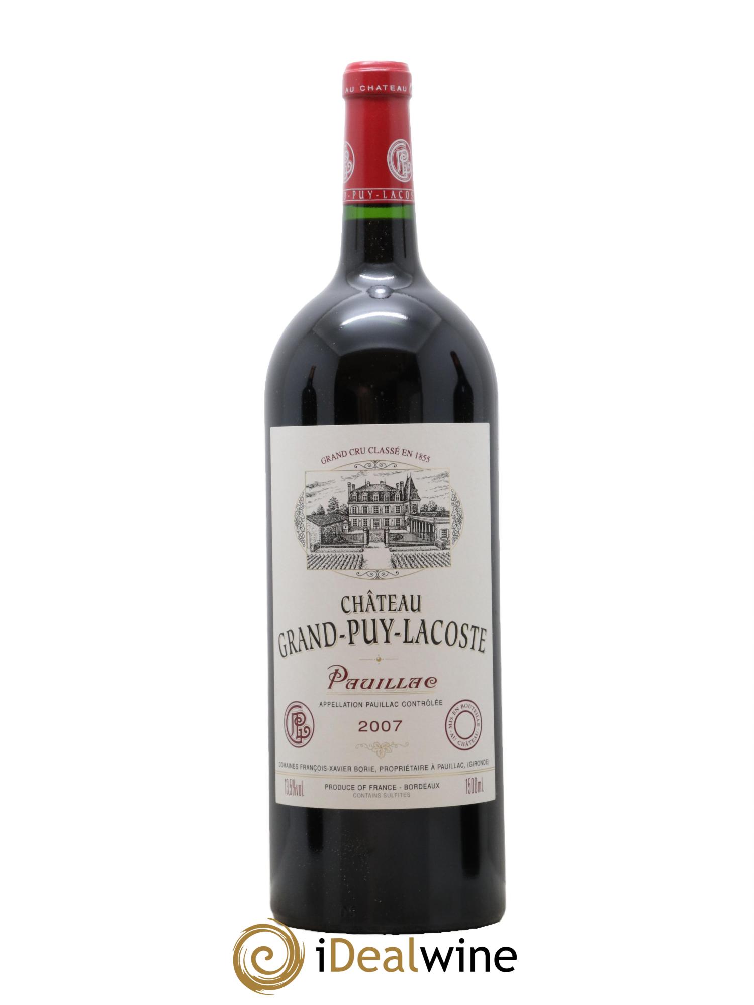 Château Grand Puy Lacoste 5ème Grand Cru Classé 2007 - Lot de 1 magnum - 0