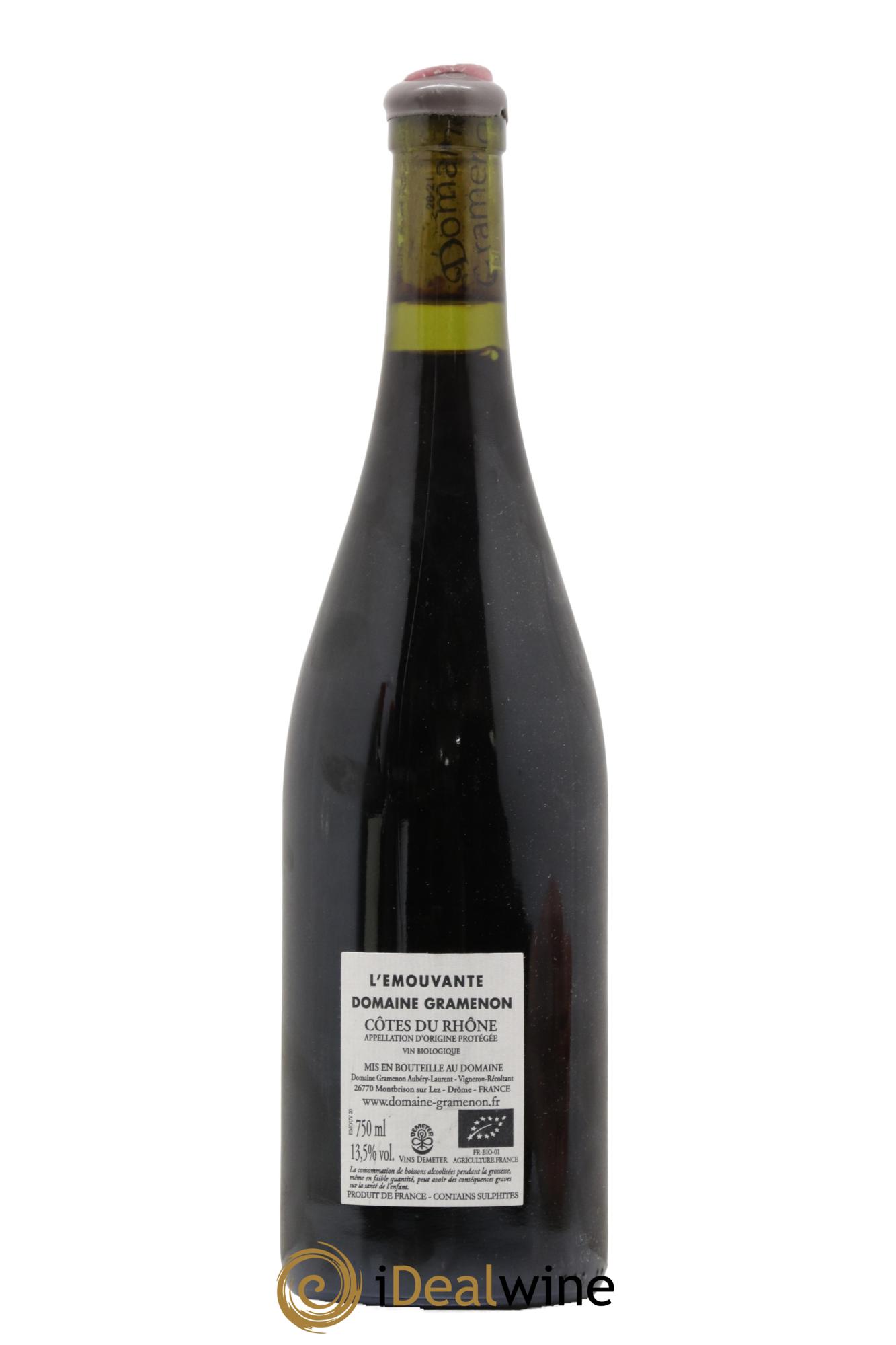 Côtes du Rhône L'émouvante Gramenon (Domaine) 2020 - Lot de 1 bouteille - 1