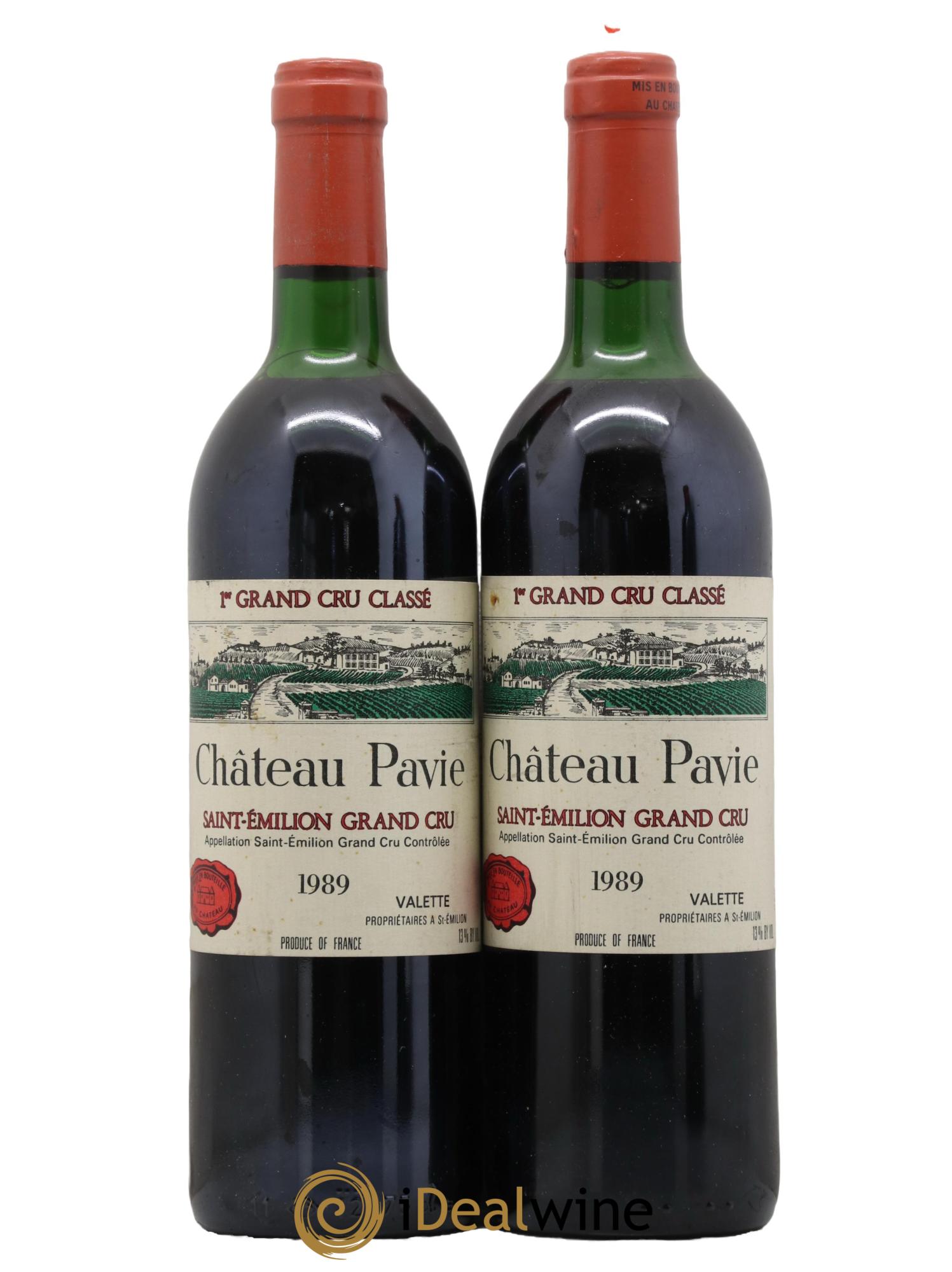 Château Pavie 1er Grand Cru Classé A  1989 - Lotto di 2 bottiglie - 0