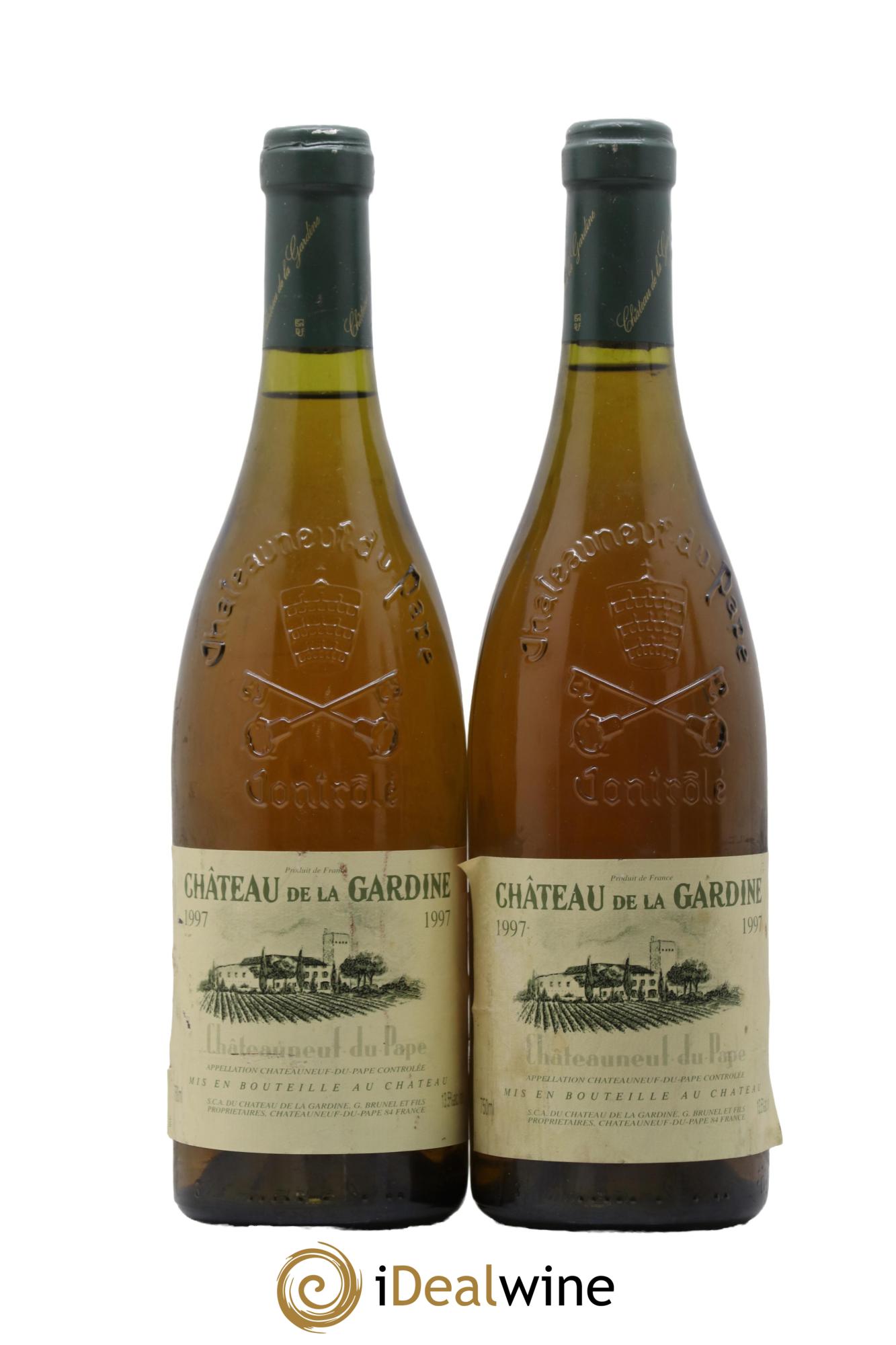 Châteauneuf-du-Pape La Gardine Famille Brunel  1997 - Lot de 2 bouteilles - 0