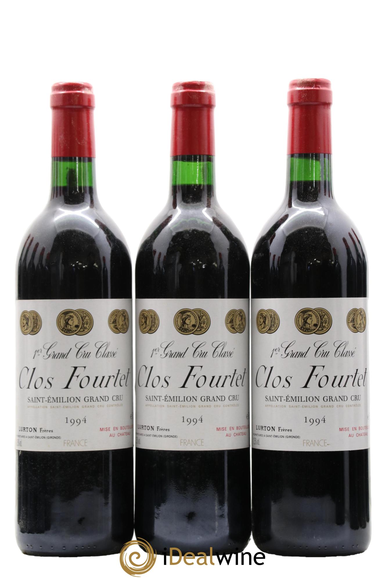 Clos Fourtet 1er Grand Cru Classé B 1994 - Lot of 12 bottles - 1