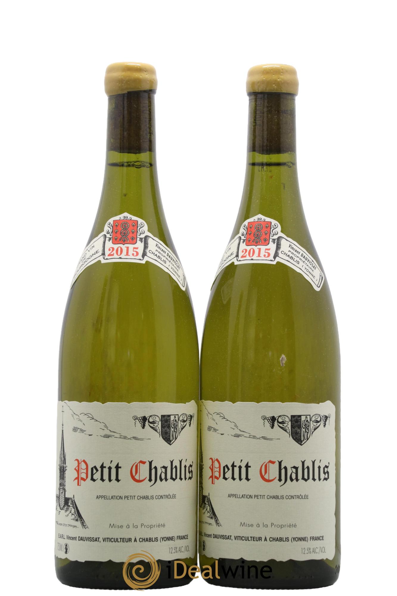 Petit Chablis Vincent Dauvissat (Domaine) 2015 - Lot of 2 bottles - 0