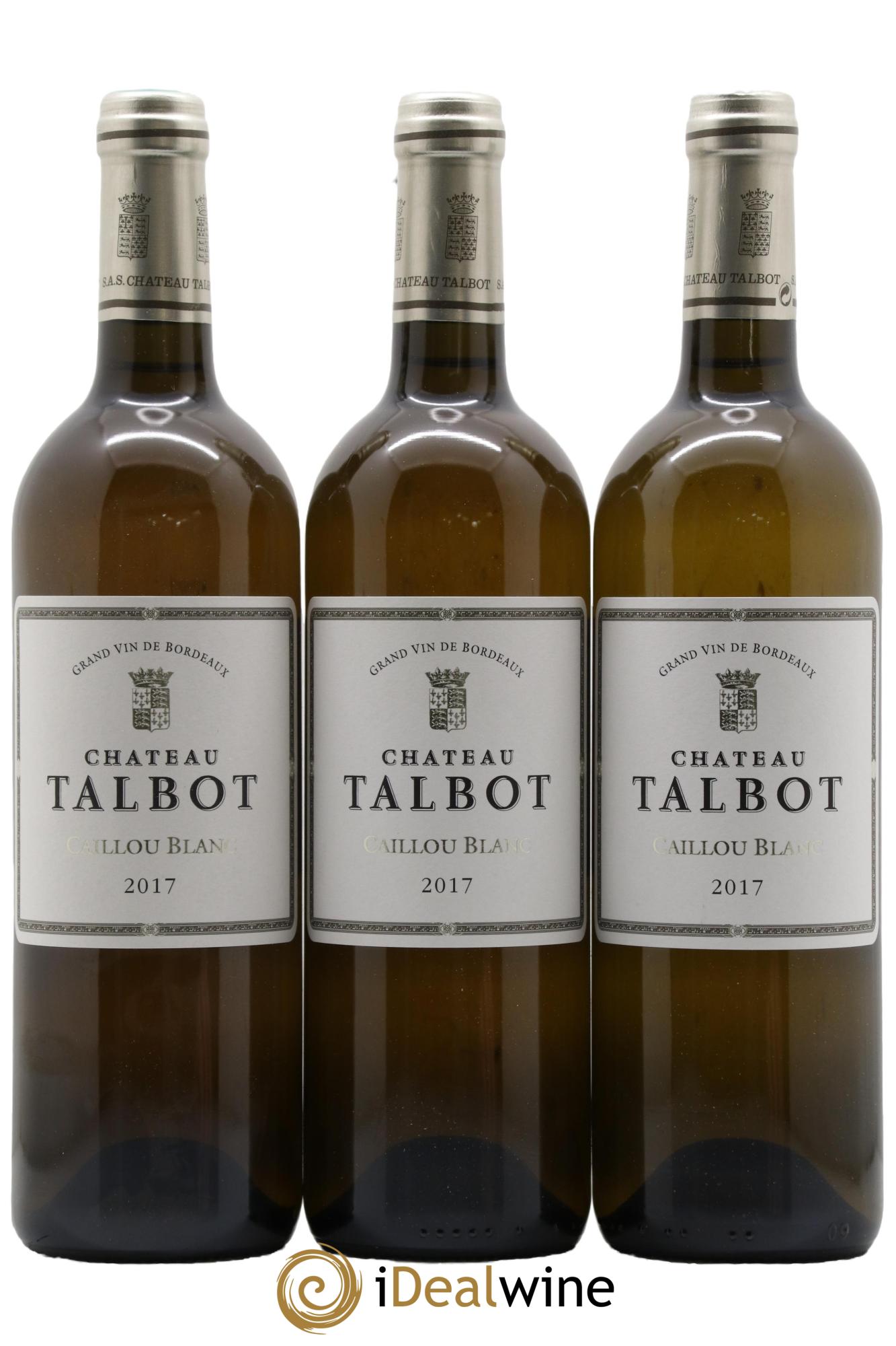 Château Talbot Caillou Blanc 2017 - Lot de 3 bouteilles - 0