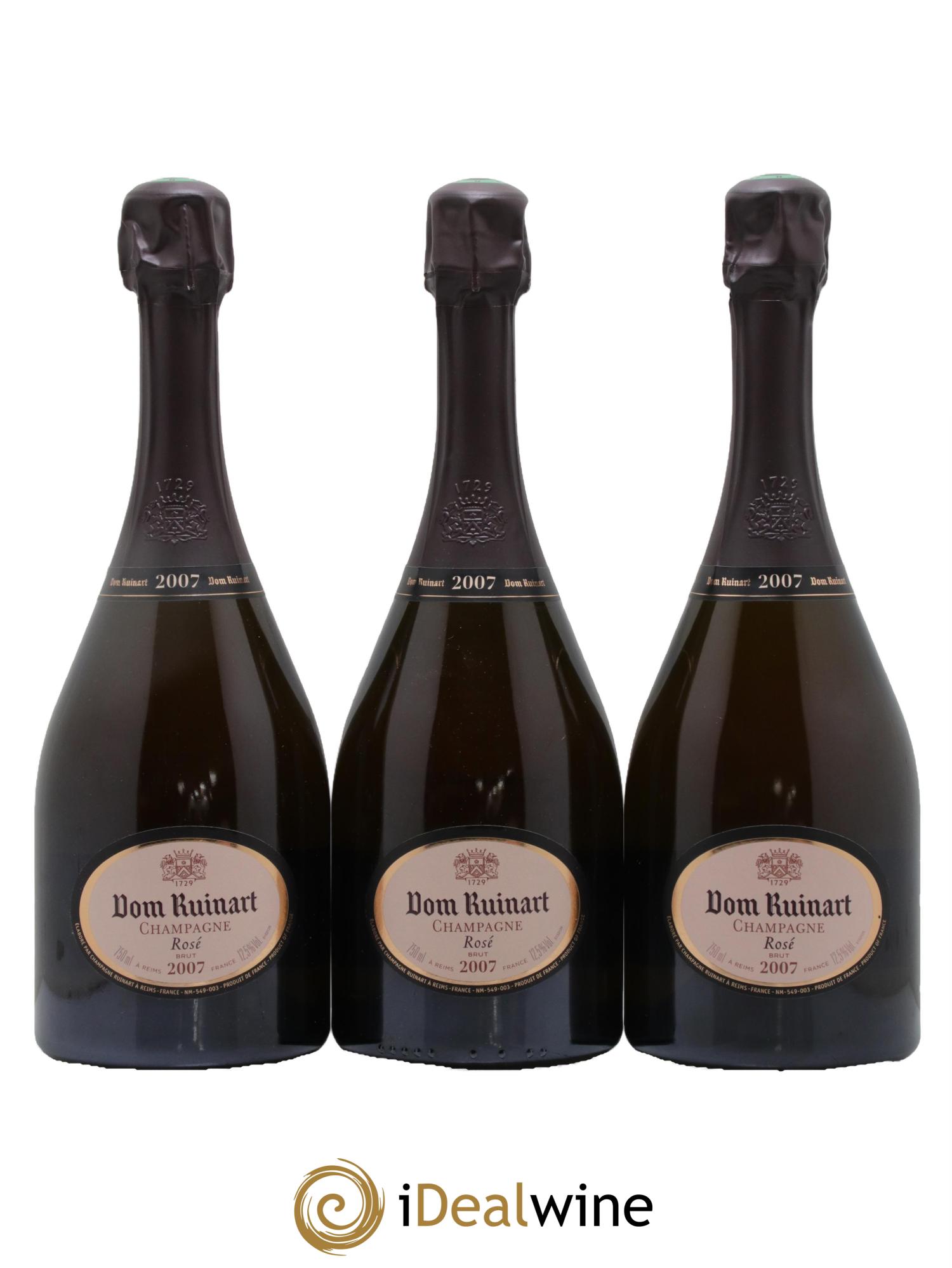 Dom Ruinart Brut Ruinart 2007 - Lot of 3 bottles - 0