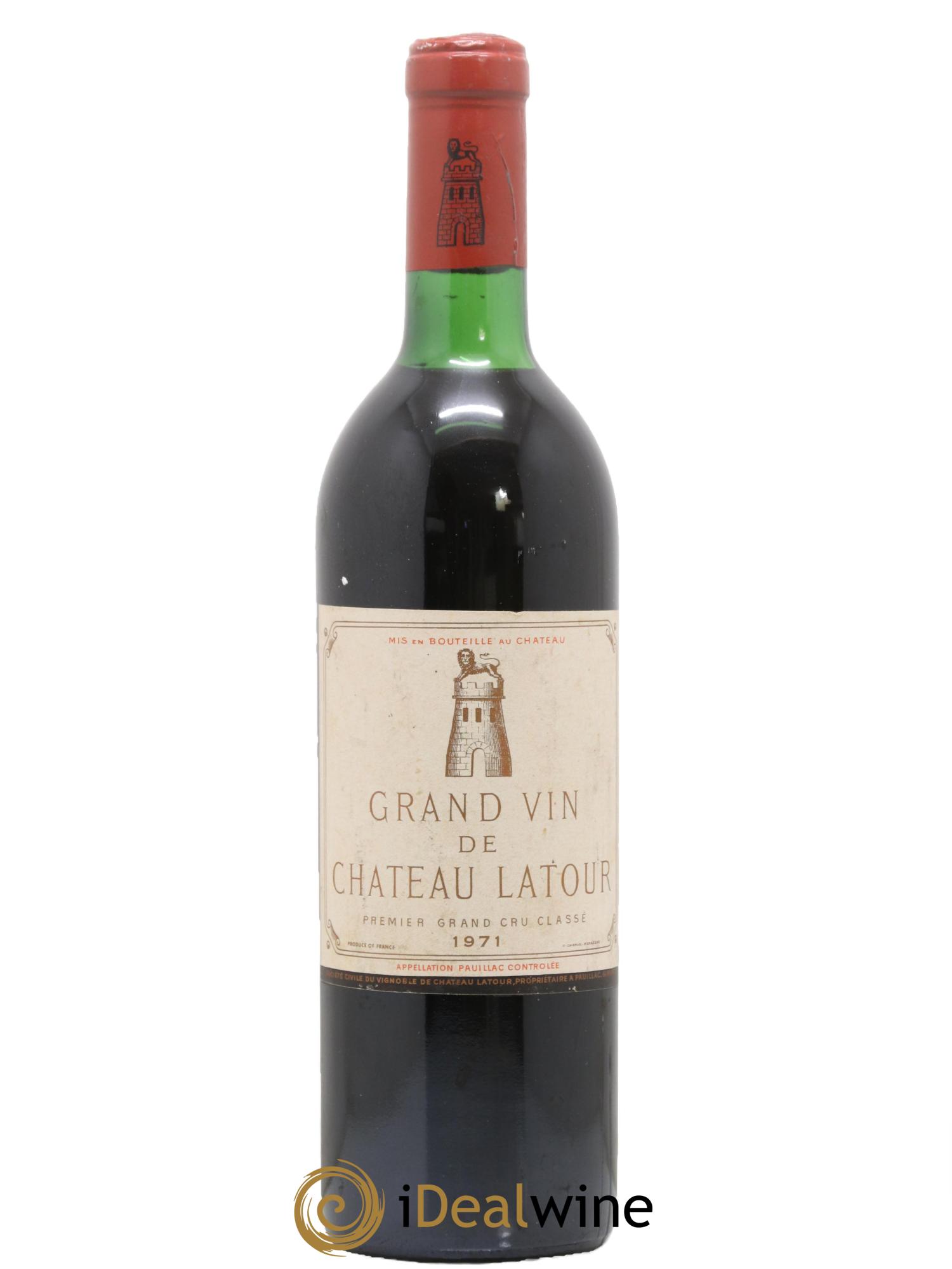 Château Latour 1er Grand Cru Classé 1971 - Lot de 1 bouteille - 0