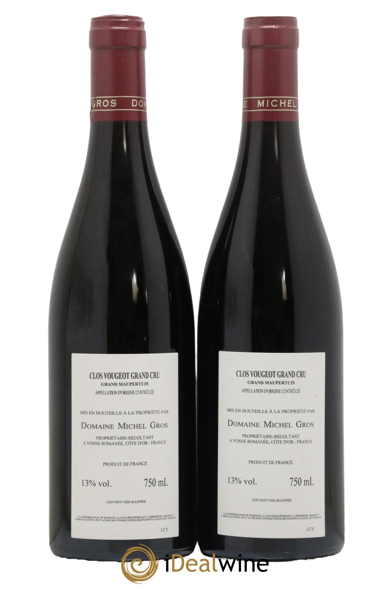 Clos de Vougeot Grand Cru Grand Maupertuis Michel Gros 2021 - Lotto di 2 bottiglie - 1