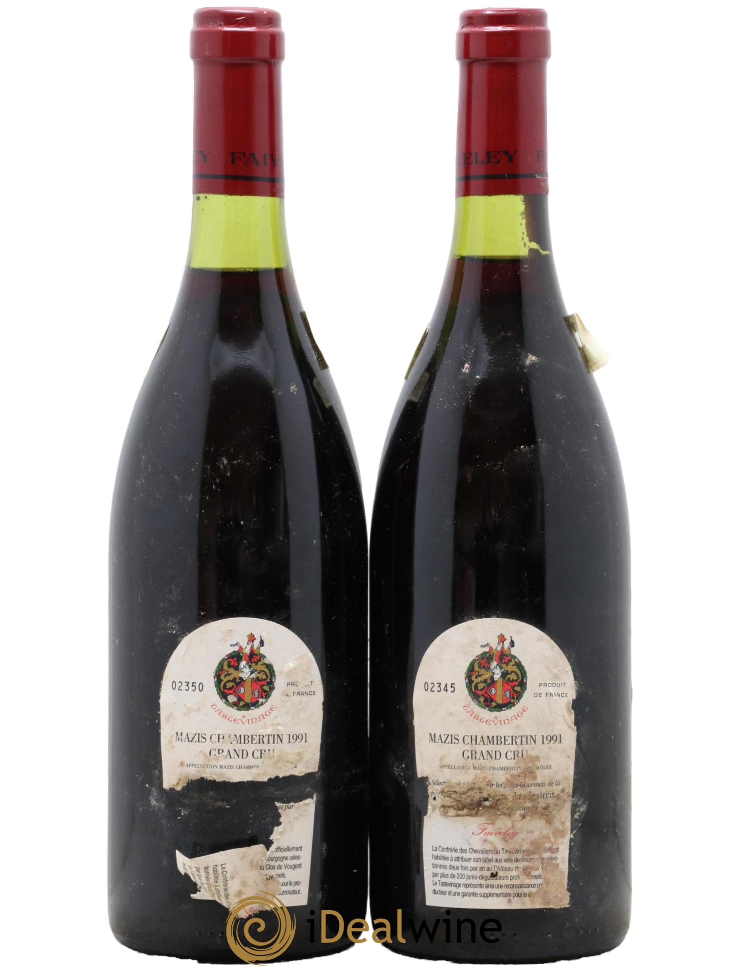 Mazis-Chambertin Grand Cru Faiveley  1991 - Lot of 2 bottles - 1