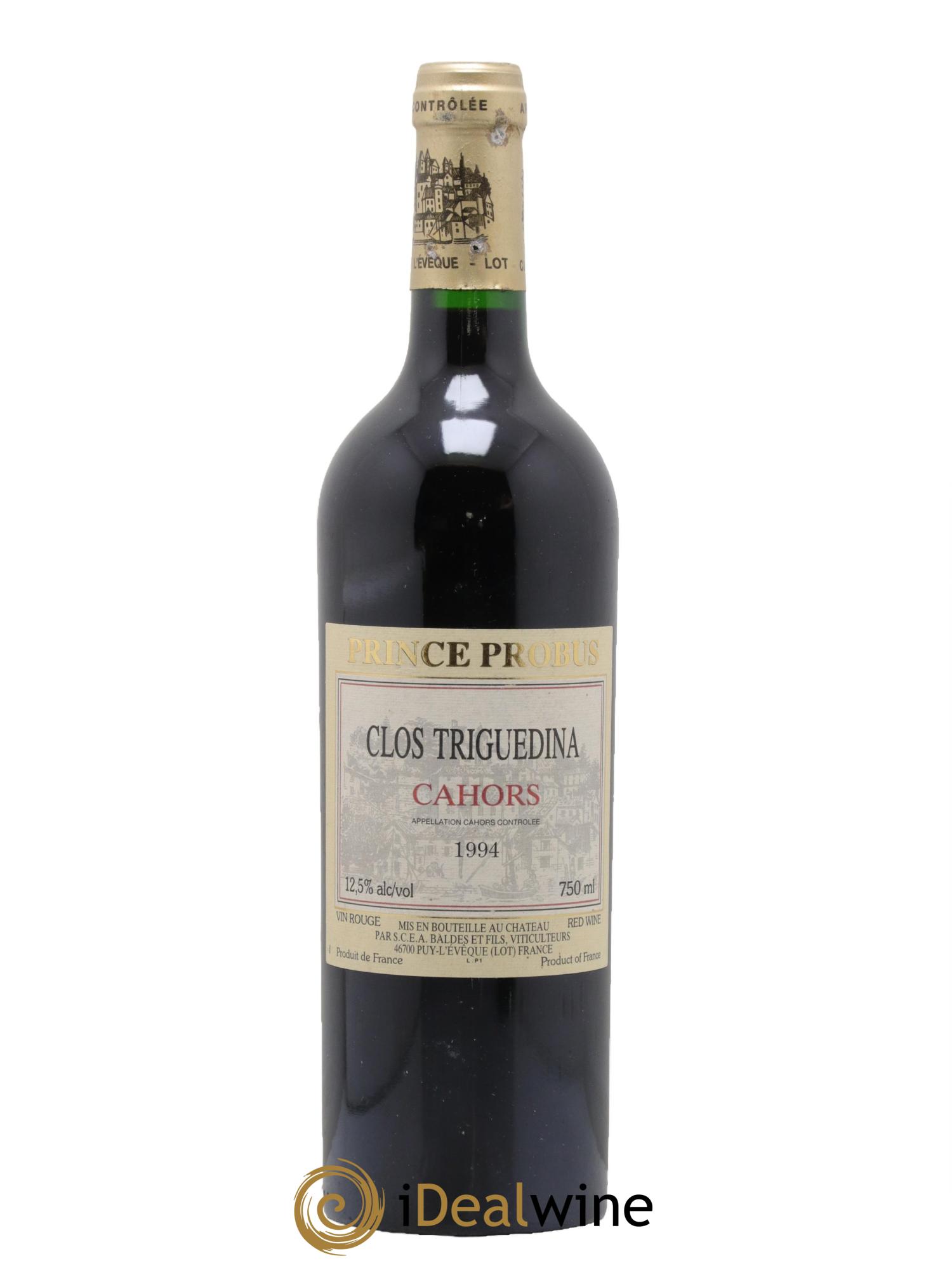 Cahors Clos Triguedina  Probus Jean-Luc Baldès 1994 - Lot de 1 bouteille - 0