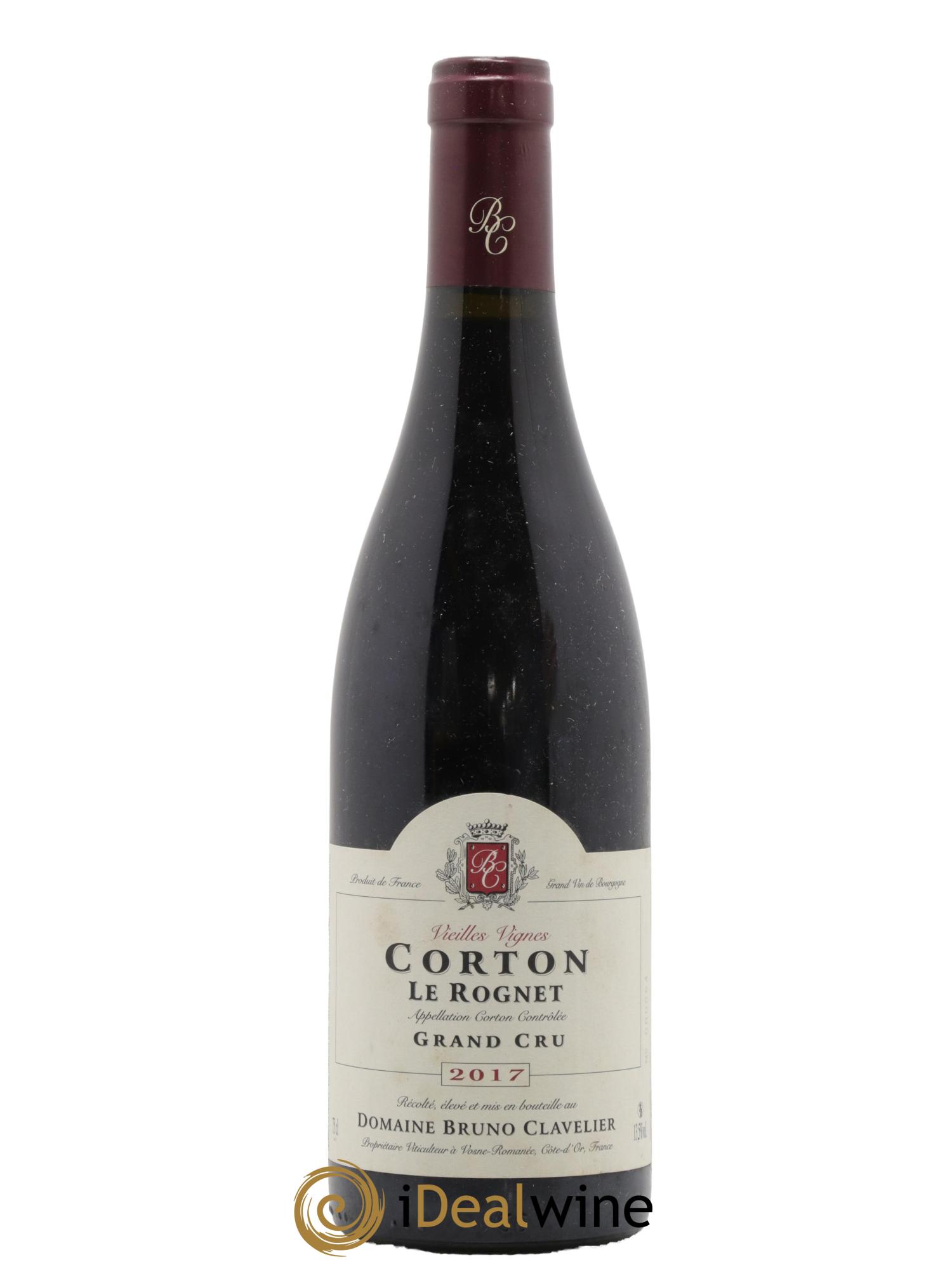 Corton Grand Cru Le Rognet Vieilles Vignes Bruno Clavelier 2017 - Lot de 1 bouteille - 0